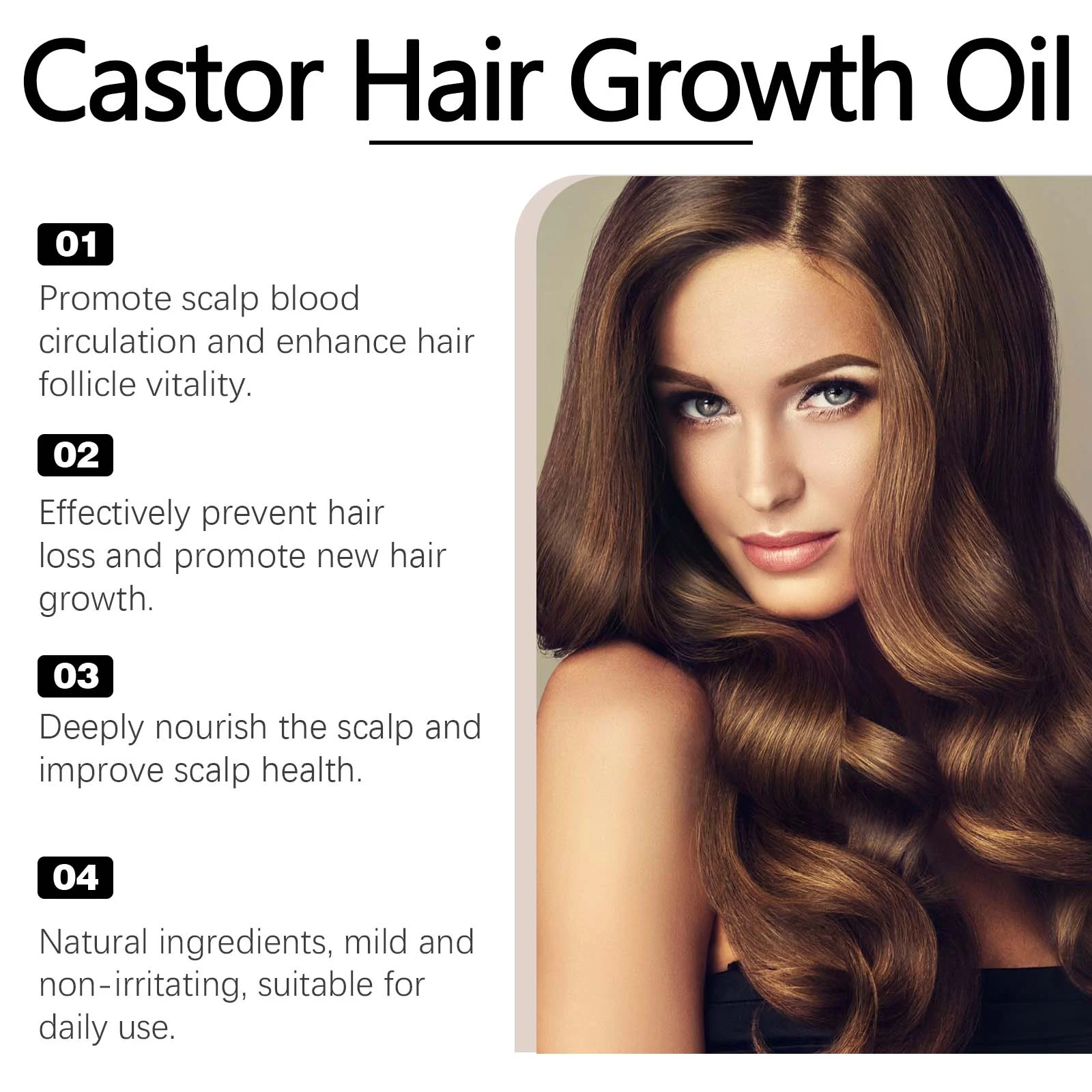 Castor Hair Growth Oil 60ml for Scalp Nourishment, Hair Loss Prevention and Thicker Hair 6 castor hair growth oil 60ml cih 3m7gb5fd desc 6