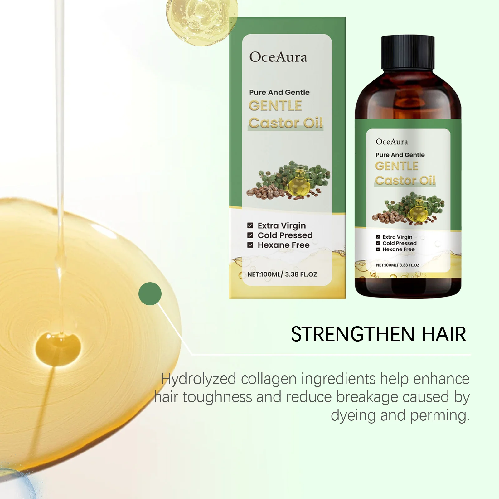 Castor Oil Multi-Effect Oil 100ml for Hair & Skin Nourishment Moisturizing Repair 7 castor oil multi effect oil 100ml cih xu3dh6es desc 7