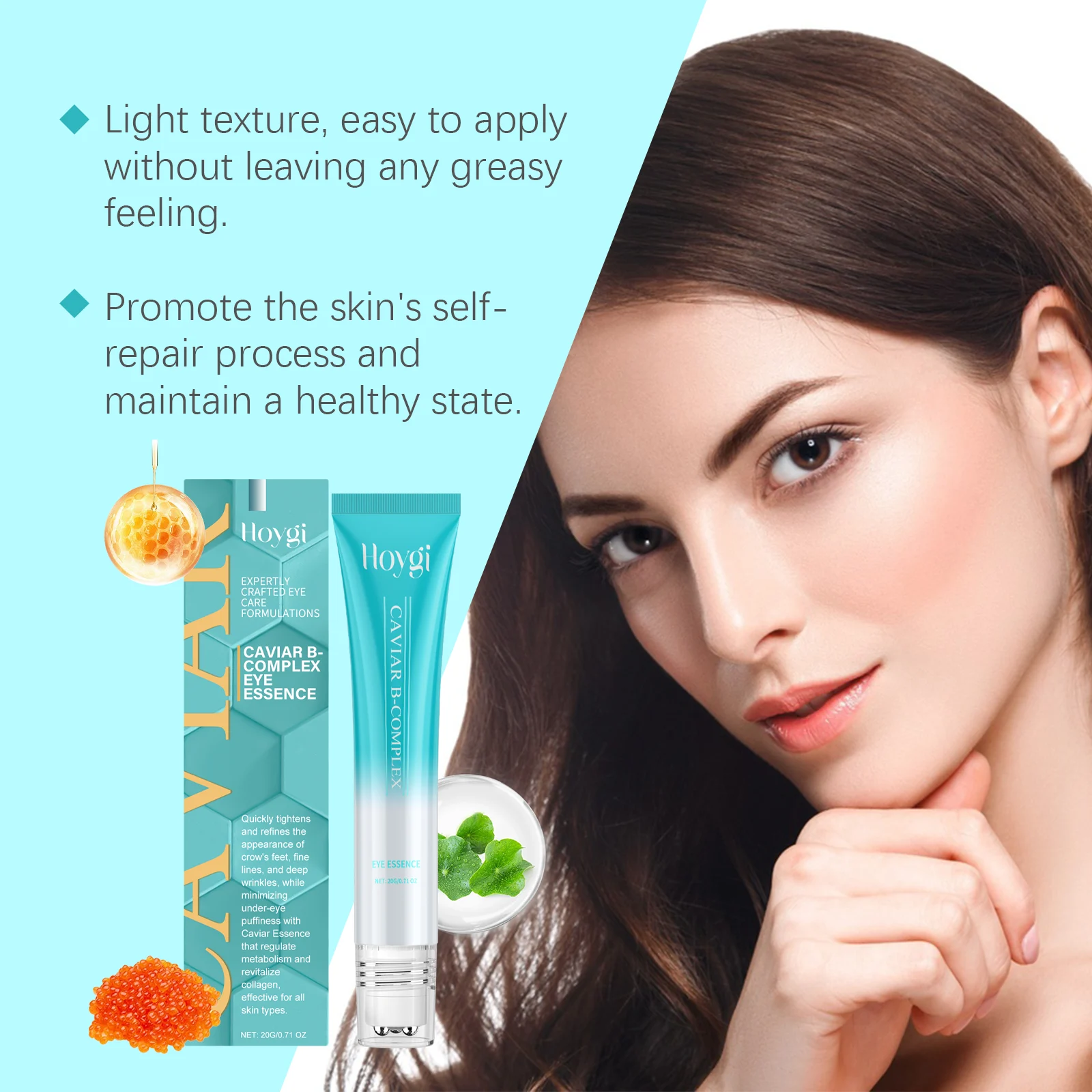 Hoygi Caviar B-Complex Eye Essence Serum - Hydrating, Firming, Reduces Fine Lines & Dark Circles 8 caviar eye essence serum cih v2xk6xks desc 8