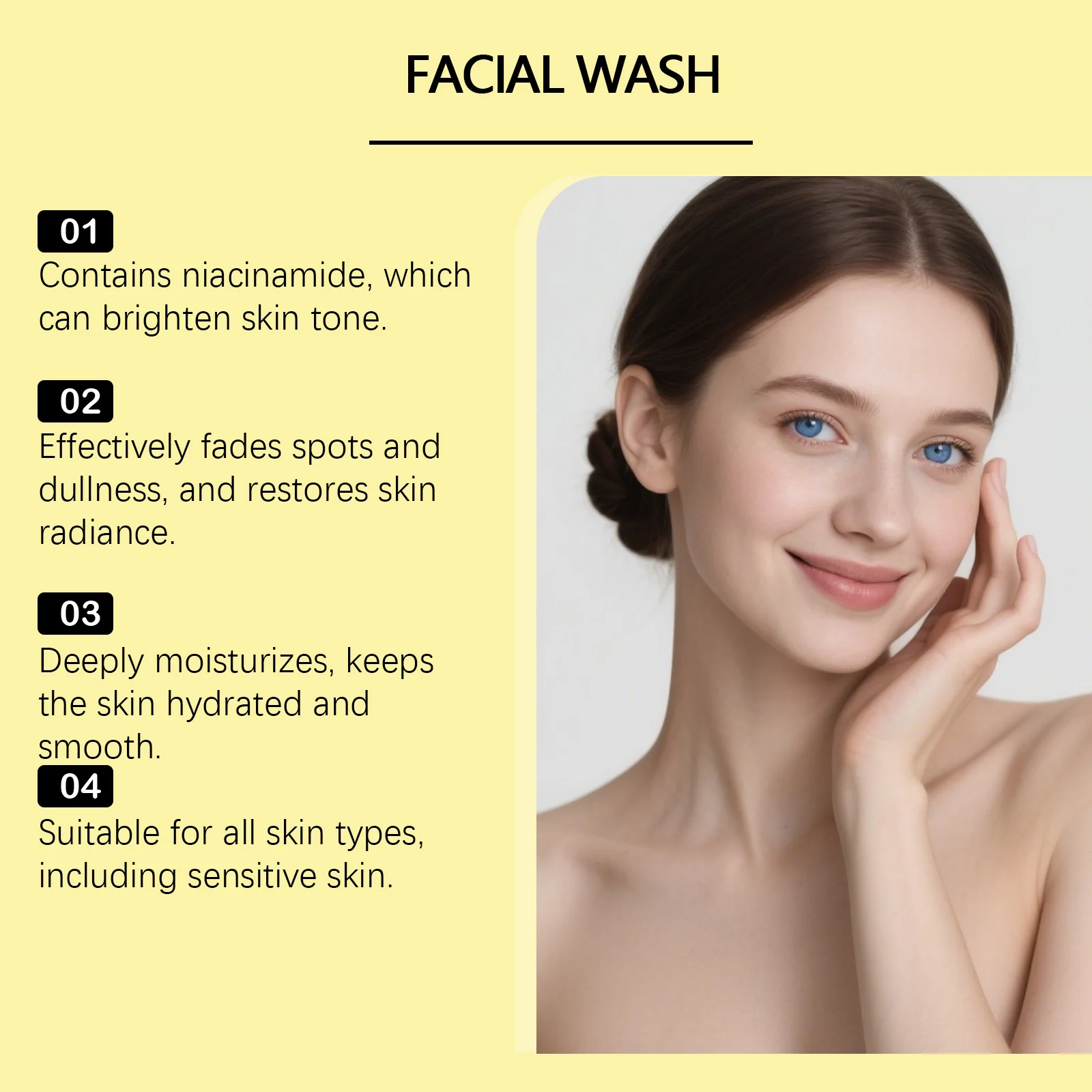 Centella Asiatica Facial Cleanser Gentle Brightening Cleansing Foam for All Skin Types 120g 9 centella asiatica gentle brightening facial cleanser 120g der xpgxjvbu desc 9