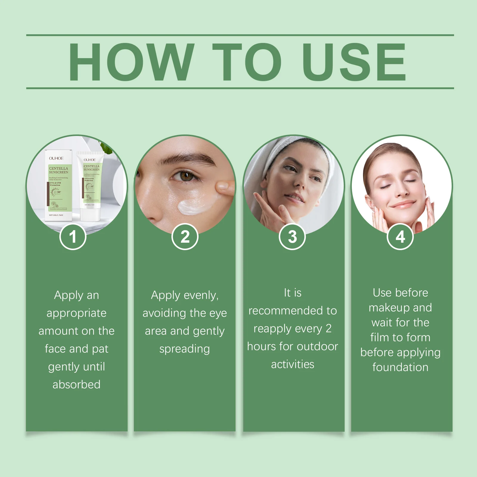 Centella Asiatica Sunscreen SPF50 PA+++ Broad Spectrum Face Sunscreen 50g 4 centella asiatica spf50 pa broad spectrum face sunscreen 50g der bf6pwt52 desc 4