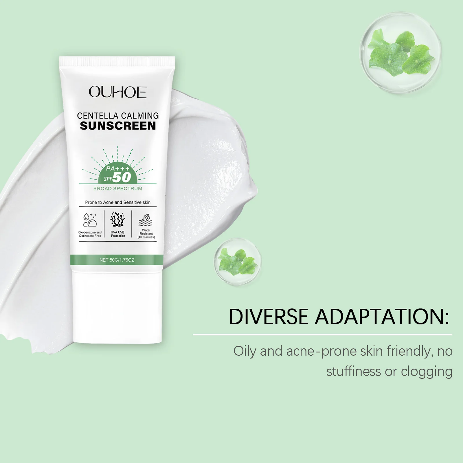 Centella Asiatica Sunscreen SPF50 PA+++ Broad Spectrum Face Sunscreen 50g 6 centella asiatica spf50 pa broad spectrum face sunscreen 50g der bf6pwt52 desc 6