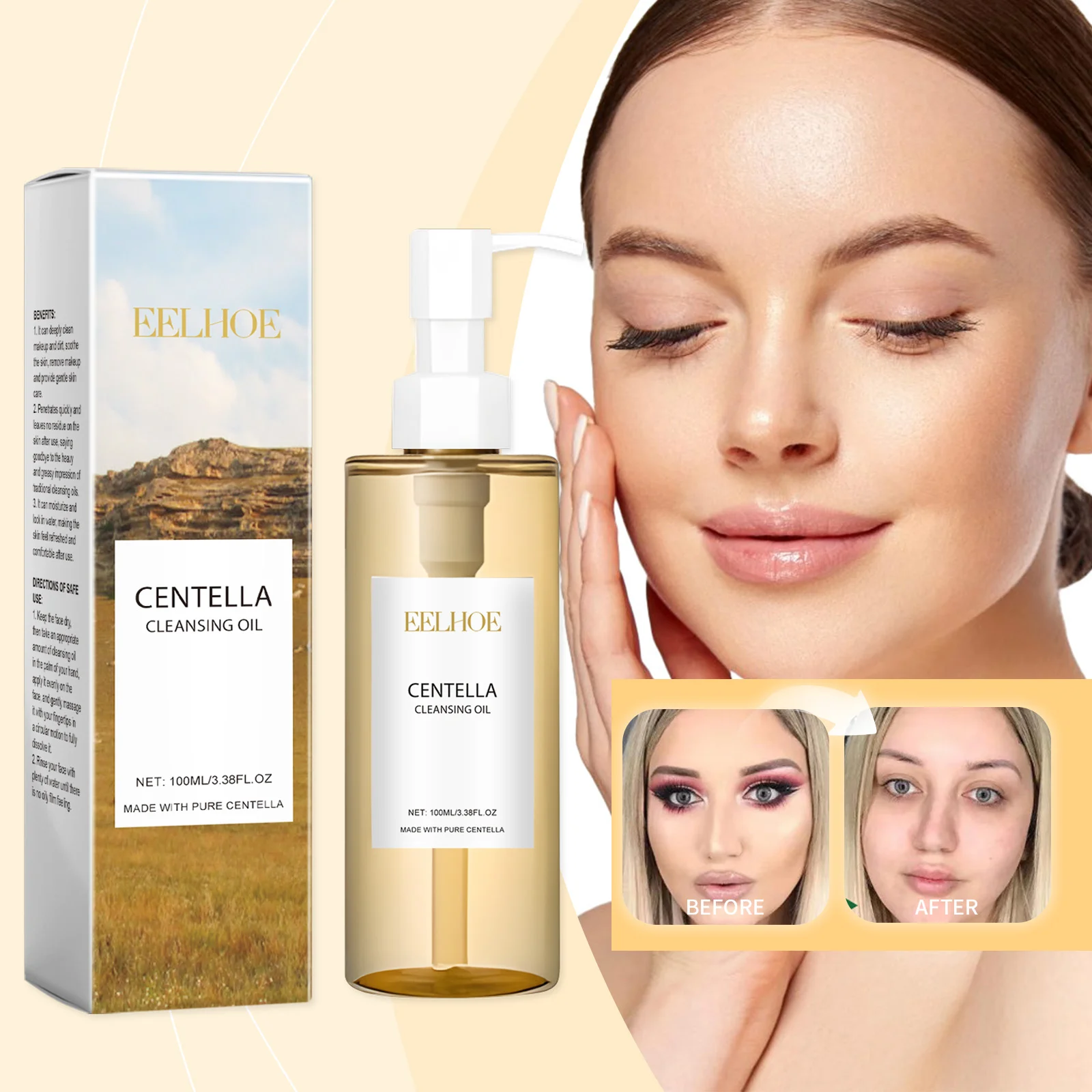 Centella Cleansing Oil 100ml Lightweight Makeup Remover for Face, Eyes & Lips 2 centella cleansing oil 100ml cih kvsc26n2 desc 2