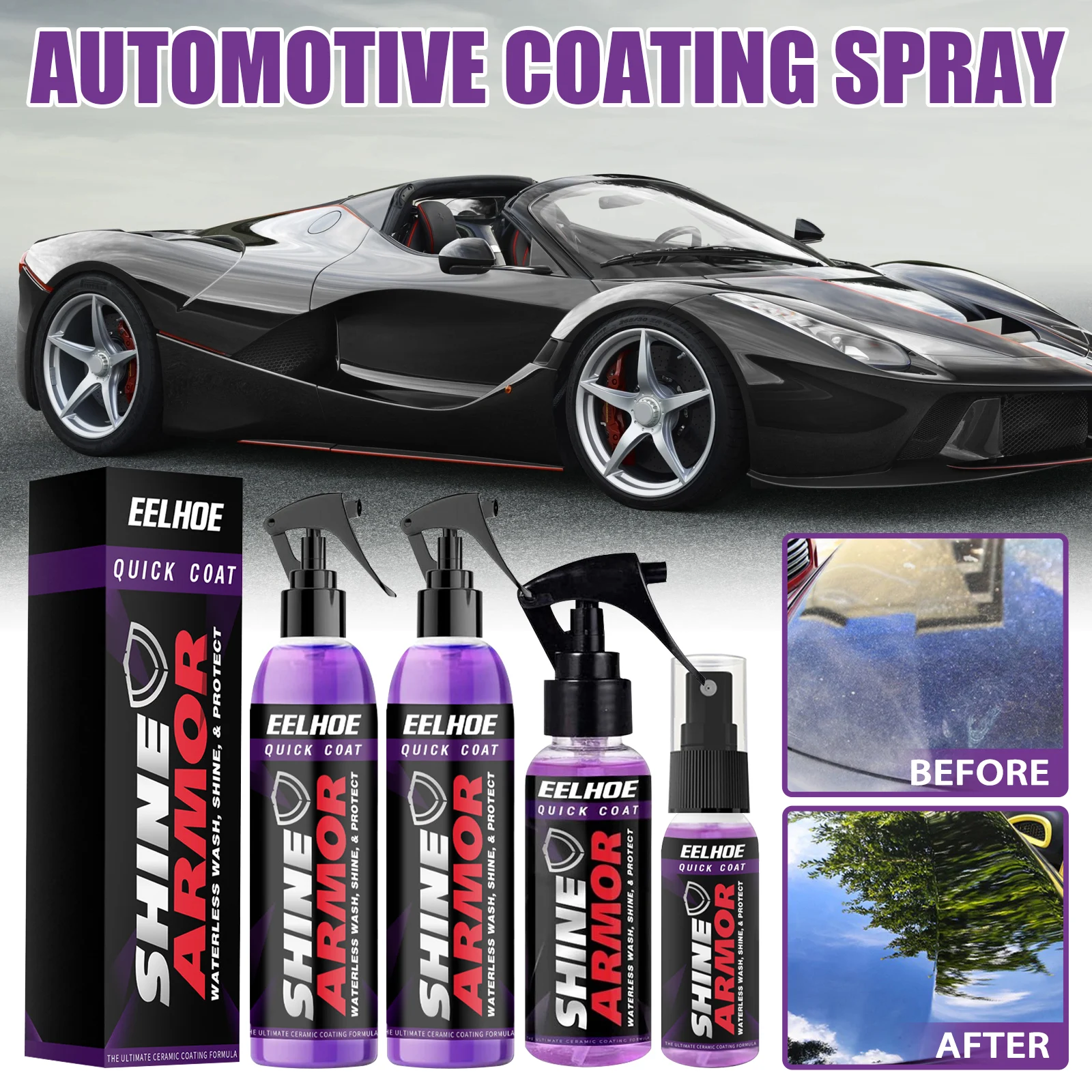 Ceramic Coating Spray 60ml Quick Detailer Spray Nano Coating for Car Paint Protection and Shine 1 ceramic coating spray 60ml quick detailer nano coating cih bg28qtdy desc 1