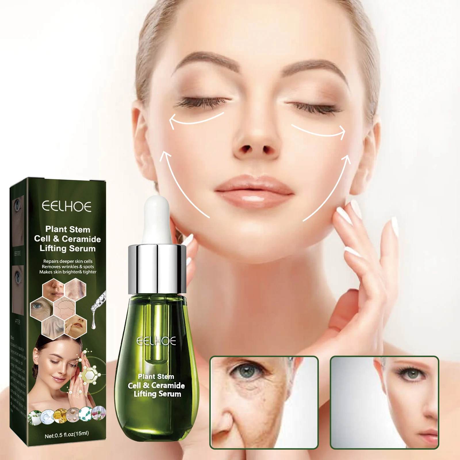 Ceramide Lifting Serum 15ml Deep Hydration Anti-Wrinkle Firming Essence 1 ceramide lifting serum 15ml cih cu3qdjcs desc 1