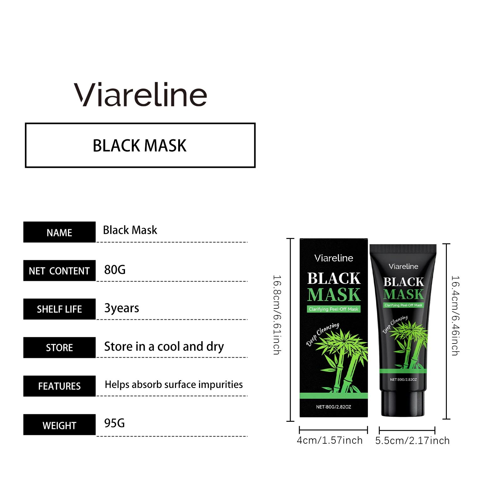 Charcoal Peel Off Mask 80g for Deep Pore Cleansing and Oil Control 1 charcoal peel off mask 80g der v35d3rrz desc 1