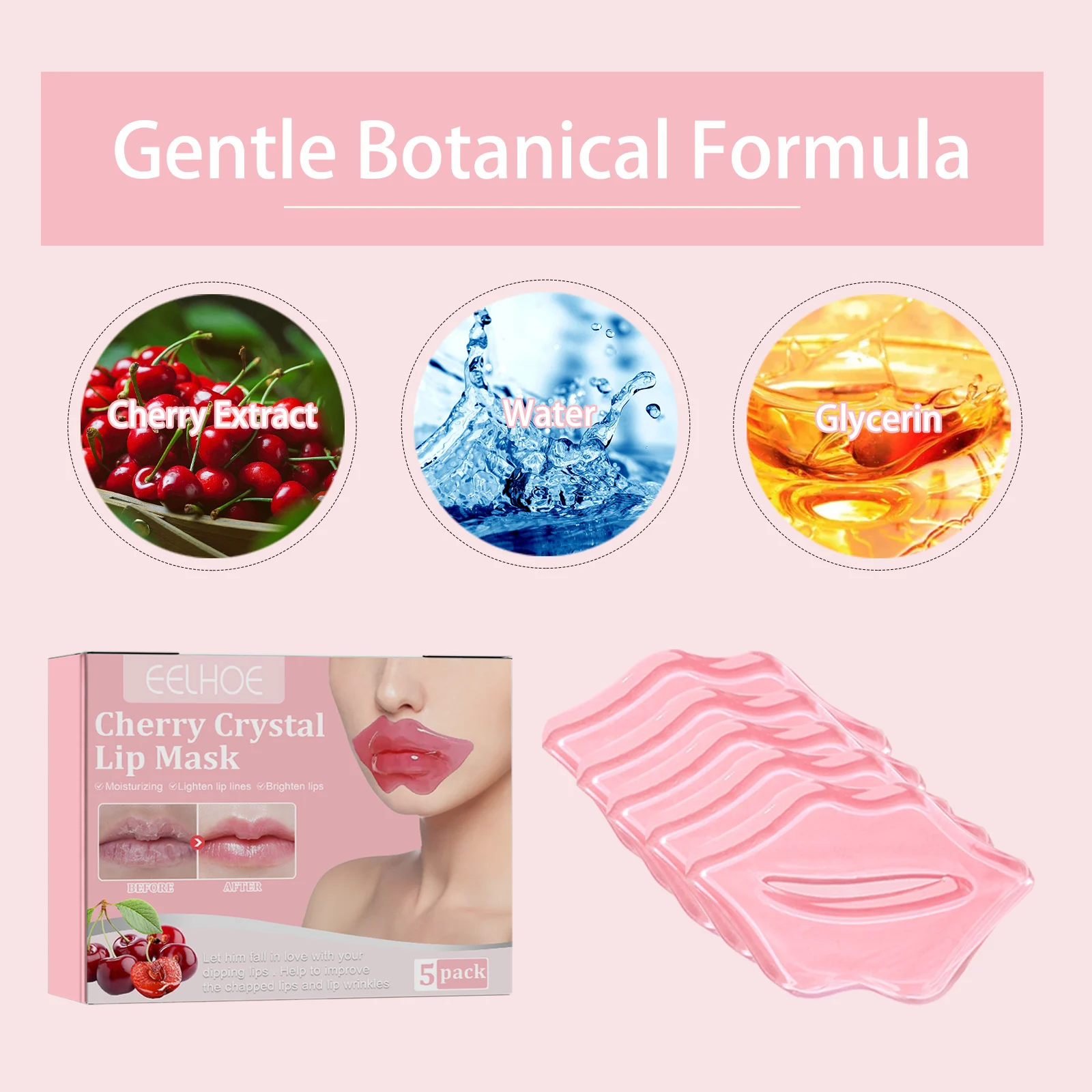 Cherry Crystal Lip Mask 40g - Hydrating Repair for Dry, Chapped Lips & Lip Lines 2 cherry crystal lip mask 40g cih 4ufzh2df desc 2