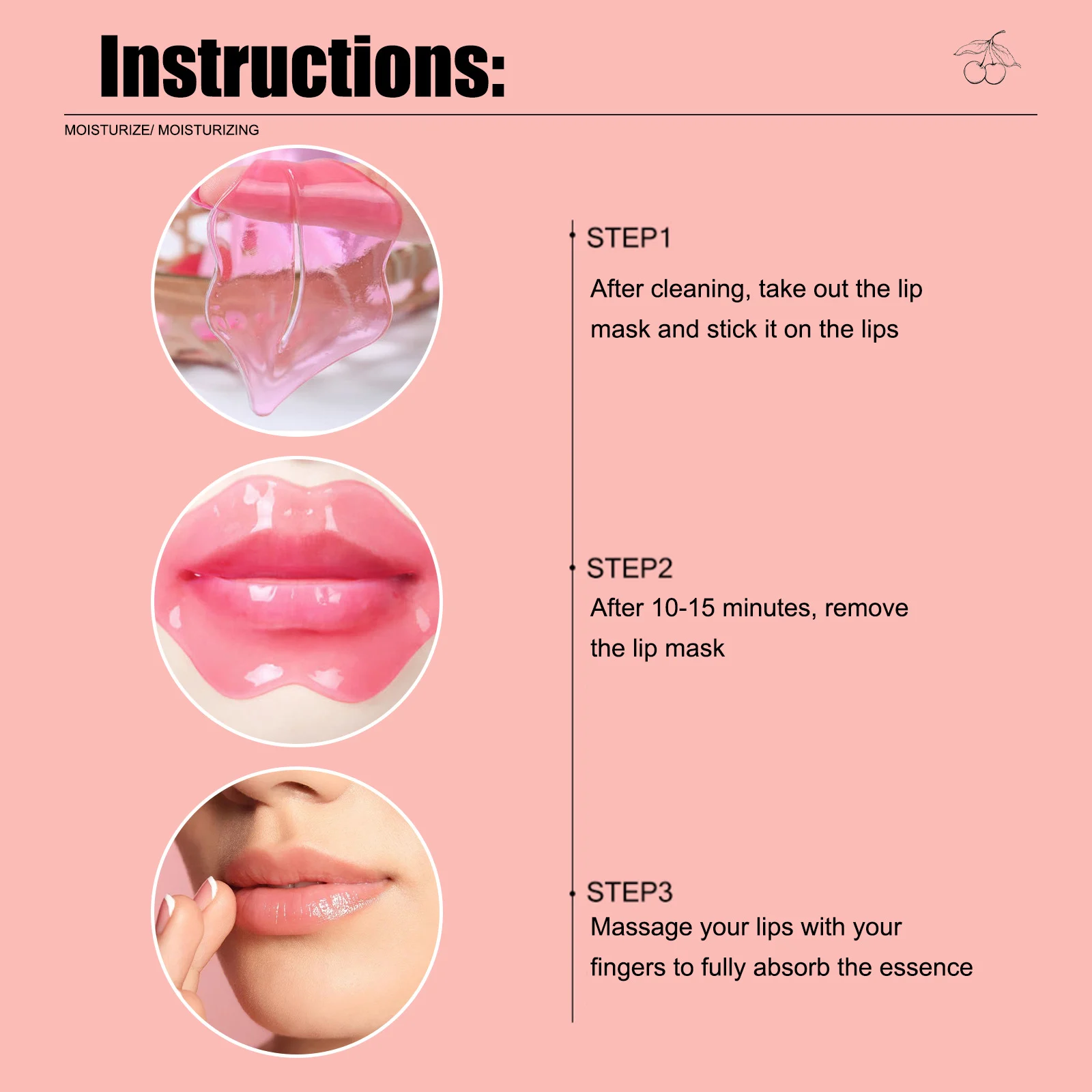 Cherry Crystal Lip Mask 40g - Hydrating Repair for Dry, Chapped Lips & Lip Lines 3 cherry crystal lip mask 40g cih 4ufzh2df desc 3