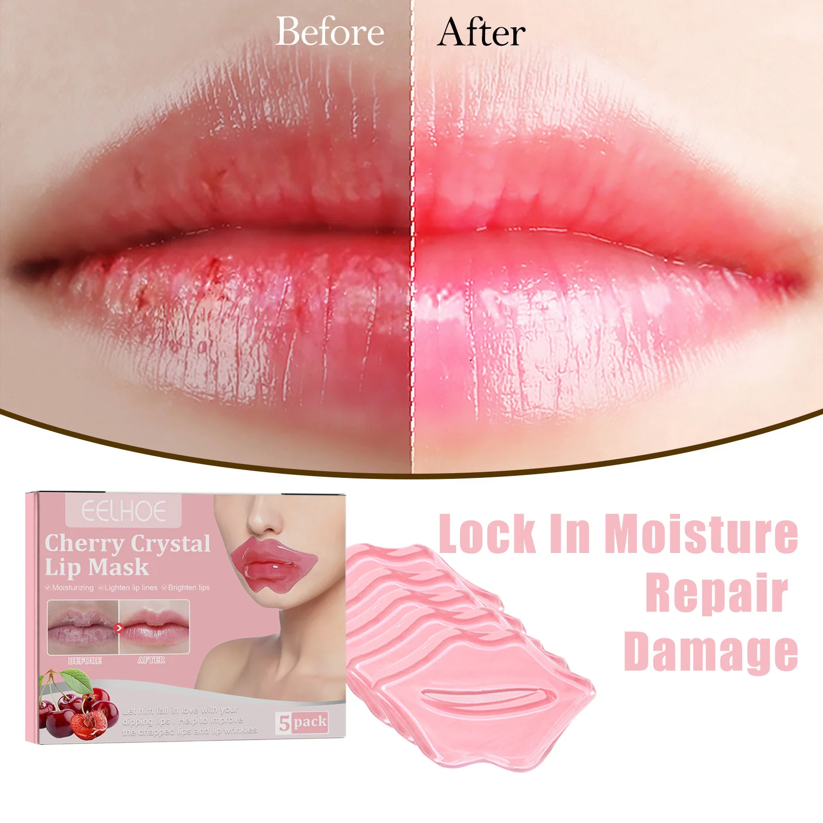 Cherry Crystal Lip Mask 40g - Hydrating Repair for Dry, Chapped Lips & Lip Lines 8 cherry crystal lip mask 40g cih 4ufzh2df desc 8