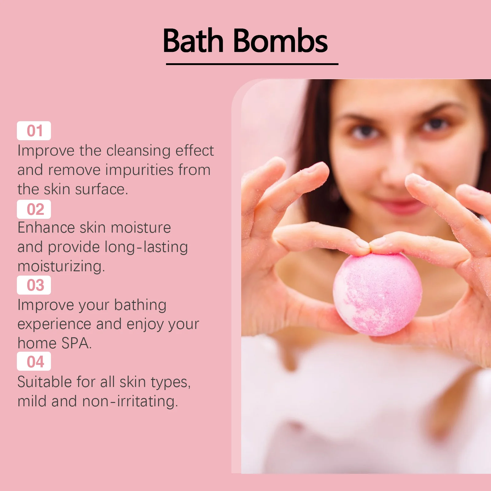 Christmas Bath Bombs with Rose & Lavender Extract 180g Set of 6 for Skin Moisturizing 5 christmas bath bombs rose lavender 180g cih 2ssa39wu desc 5