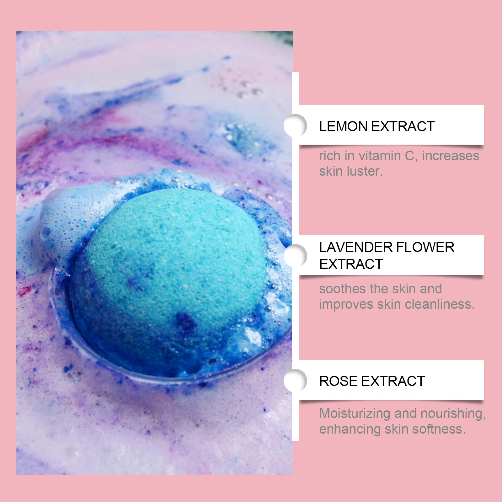 Christmas Bath Bombs with Rose & Lavender Extract 180g Set of 6 for Skin Moisturizing 7 christmas bath bombs rose lavender 180g cih 2ssa39wu desc 7