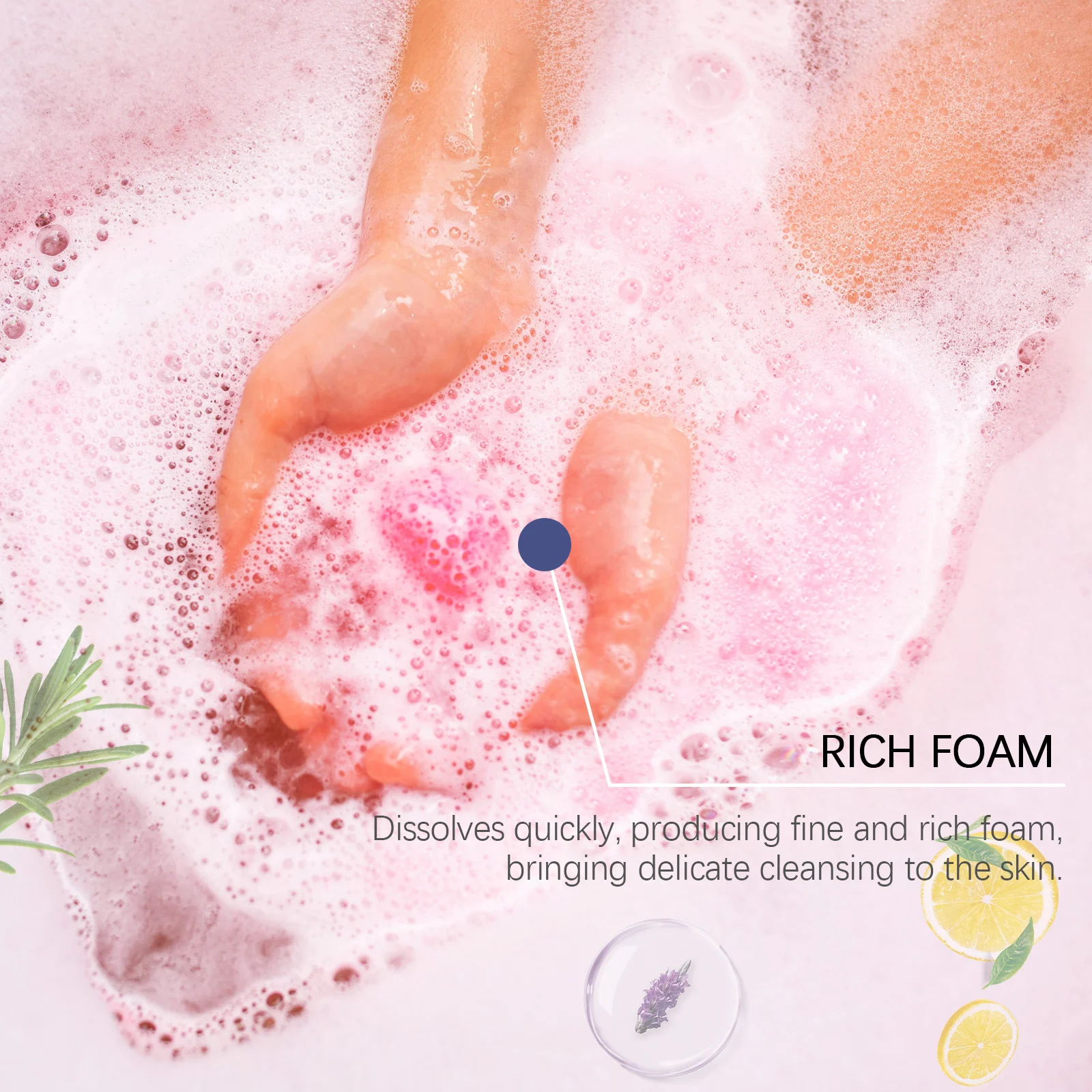 Christmas Bath Bombs with Rose & Lavender Extract 180g Set of 6 for Skin Moisturizing 8 christmas bath bombs rose lavender 180g cih 2ssa39wu desc 8