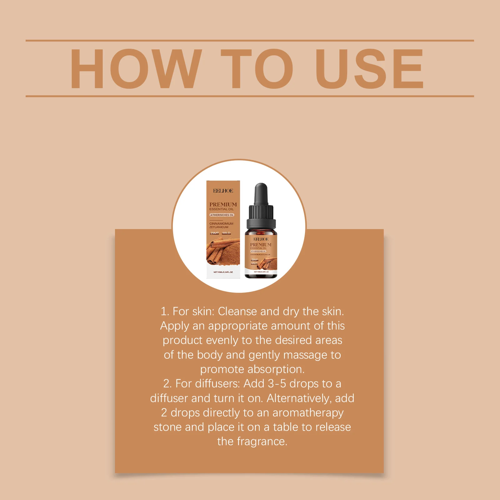 Cinnamon Aromatherapy Essential Oil Moisturizing Body Care 10ml 4 cinnamon aromatherapy essential oil 10ml der 69yjszrk desc 4