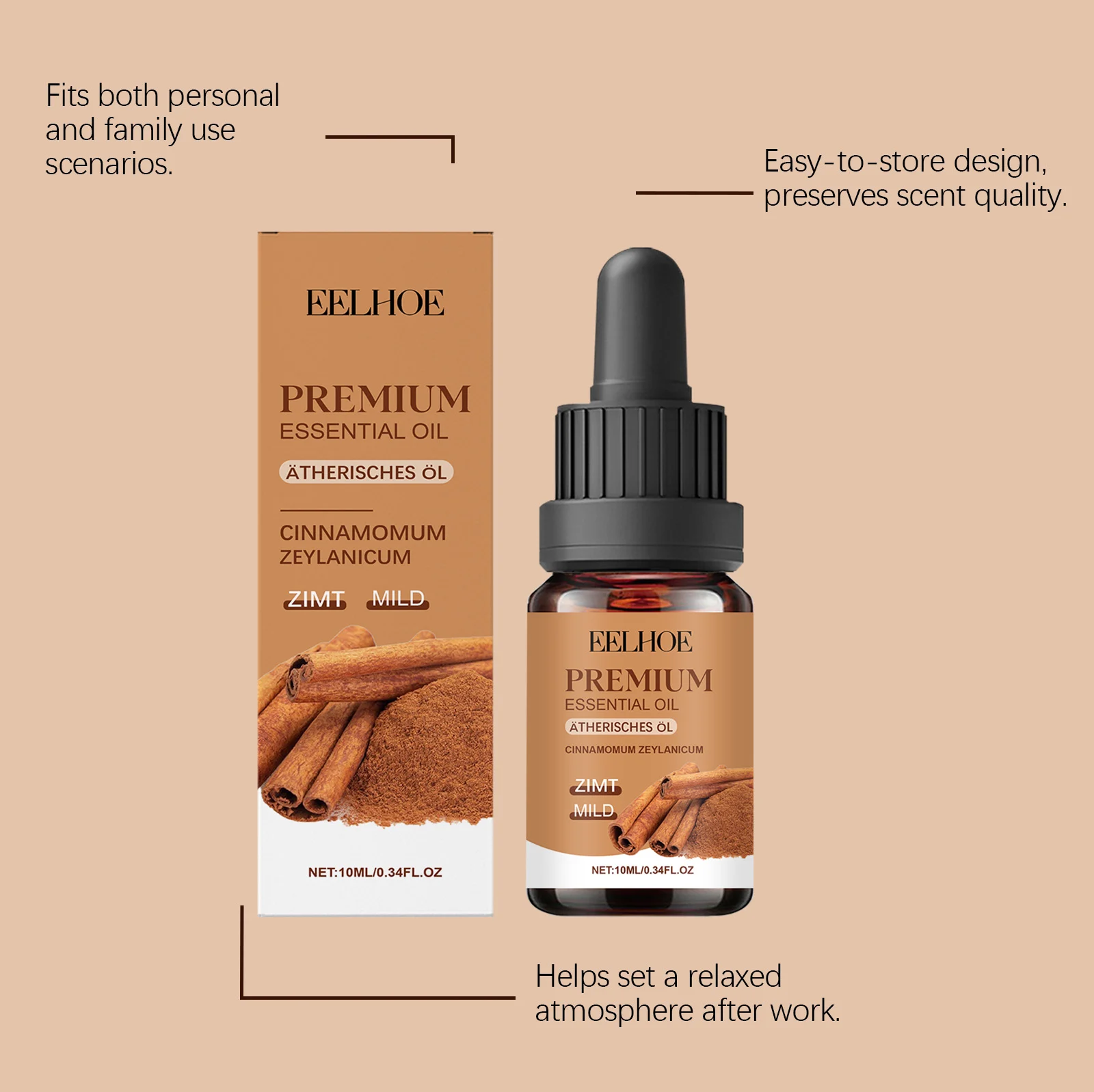 Cinnamon Aromatherapy Essential Oil Moisturizing Body Care 10ml 6 cinnamon aromatherapy essential oil 10ml der 69yjszrk desc 6