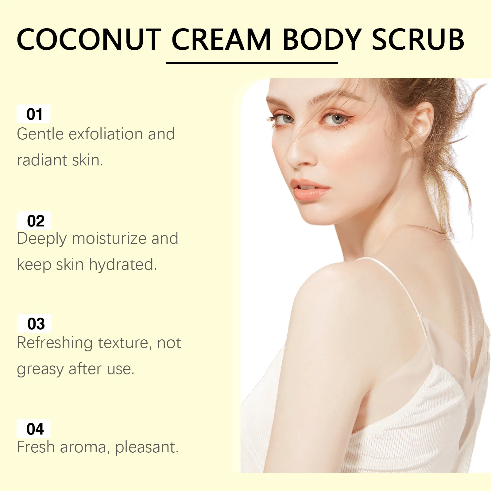 Coconut Cream Body Scrub Gently Exfoliates Dead Skin for Smooth & Radiant Skin 100g 11 coconut cream body scrub exfoliating smooth skin 100g cih 3wgqt6bz desc 11