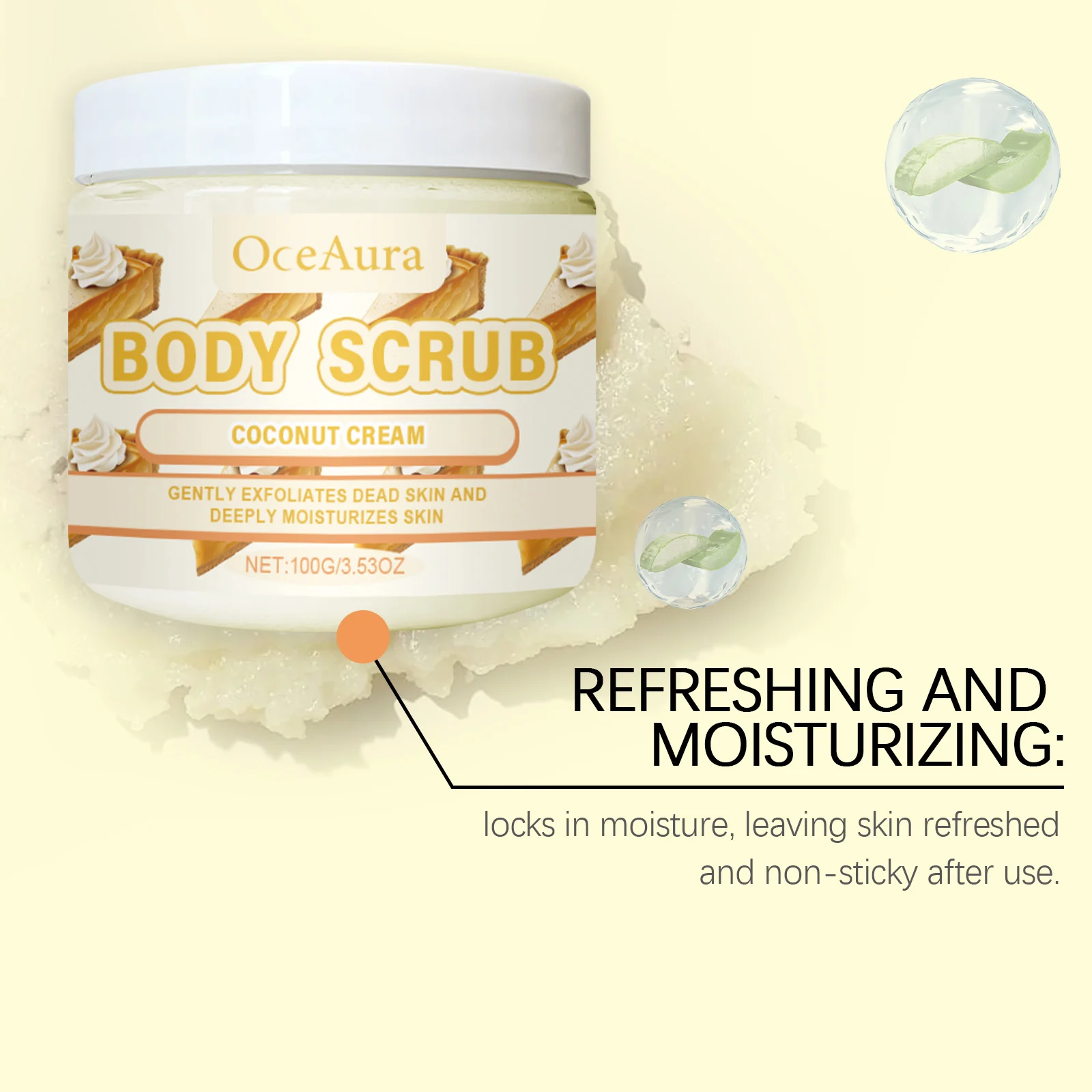 Coconut Cream Body Scrub Gently Exfoliates Dead Skin for Smooth & Radiant Skin 100g 7 coconut cream body scrub exfoliating smooth skin 100g cih 3wgqt6bz desc 7