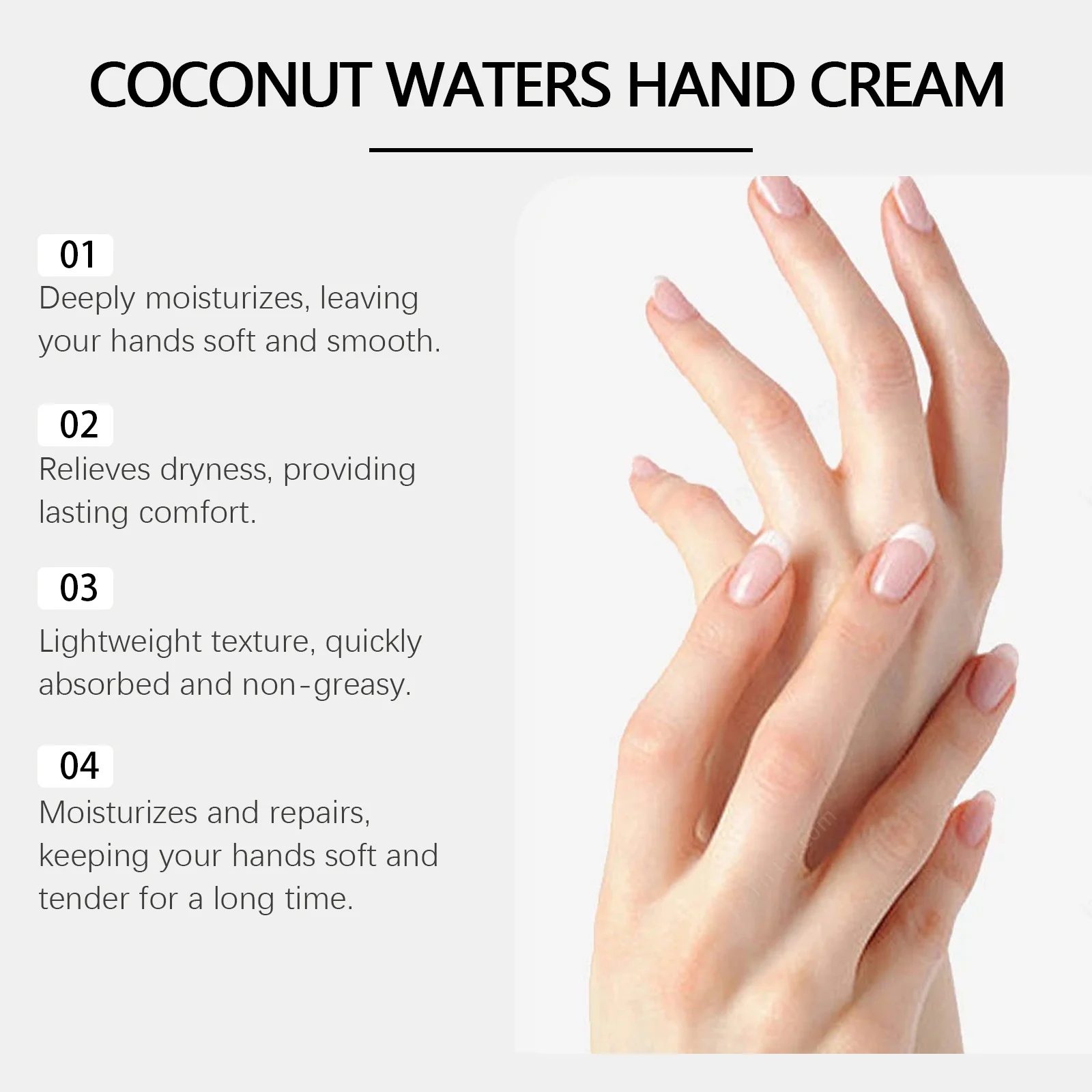 Coconut Moisturizing Hand Cream 80g with Shea Butter & Glycerin for Dry Skin 11 coconut moisturizing hand cream 80g cih m8pm9pgv desc 11