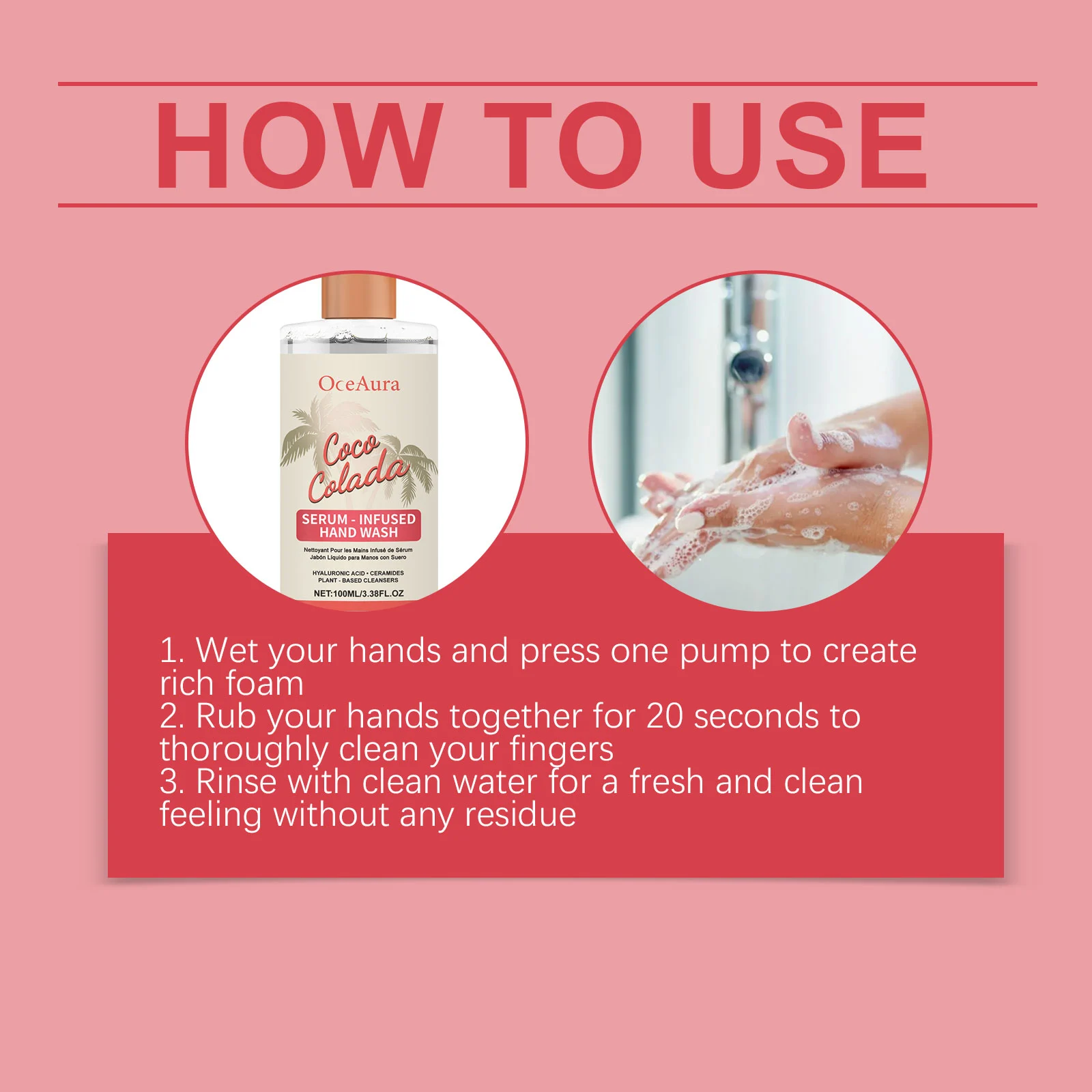 Coconut Moisturizing Hand Wash 100ml with Hyaluronic Acid & Ceramides for Gentle Cleansing and Hydration 4 coconut moisturizing hand wash 100ml cih txk9az88 desc 4