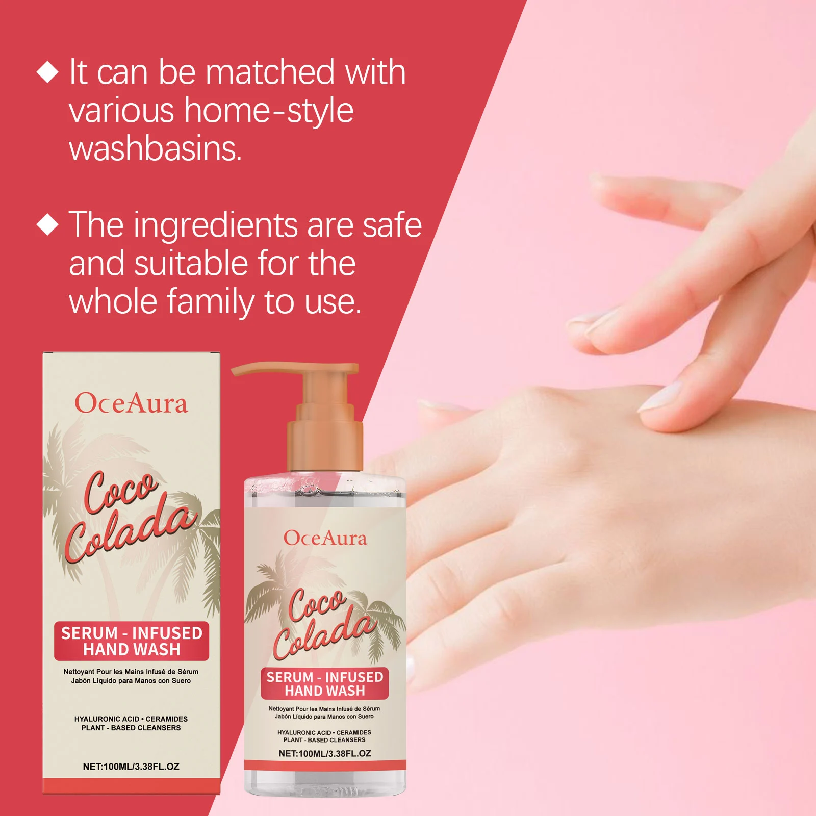 Coconut Moisturizing Hand Wash 100ml with Hyaluronic Acid & Ceramides for Gentle Cleansing and Hydration 5 coconut moisturizing hand wash 100ml cih txk9az88 desc 5