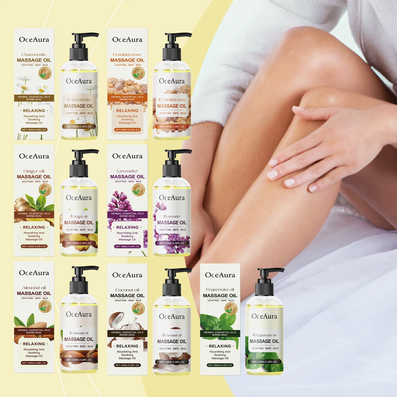 Almond Body Oil 100ml Hydrating Moisturizing Massage Oil for Smooth Soft Skin 2 coconut oil body oil 100ml moisturizing massage oil cih b3u58e85 2