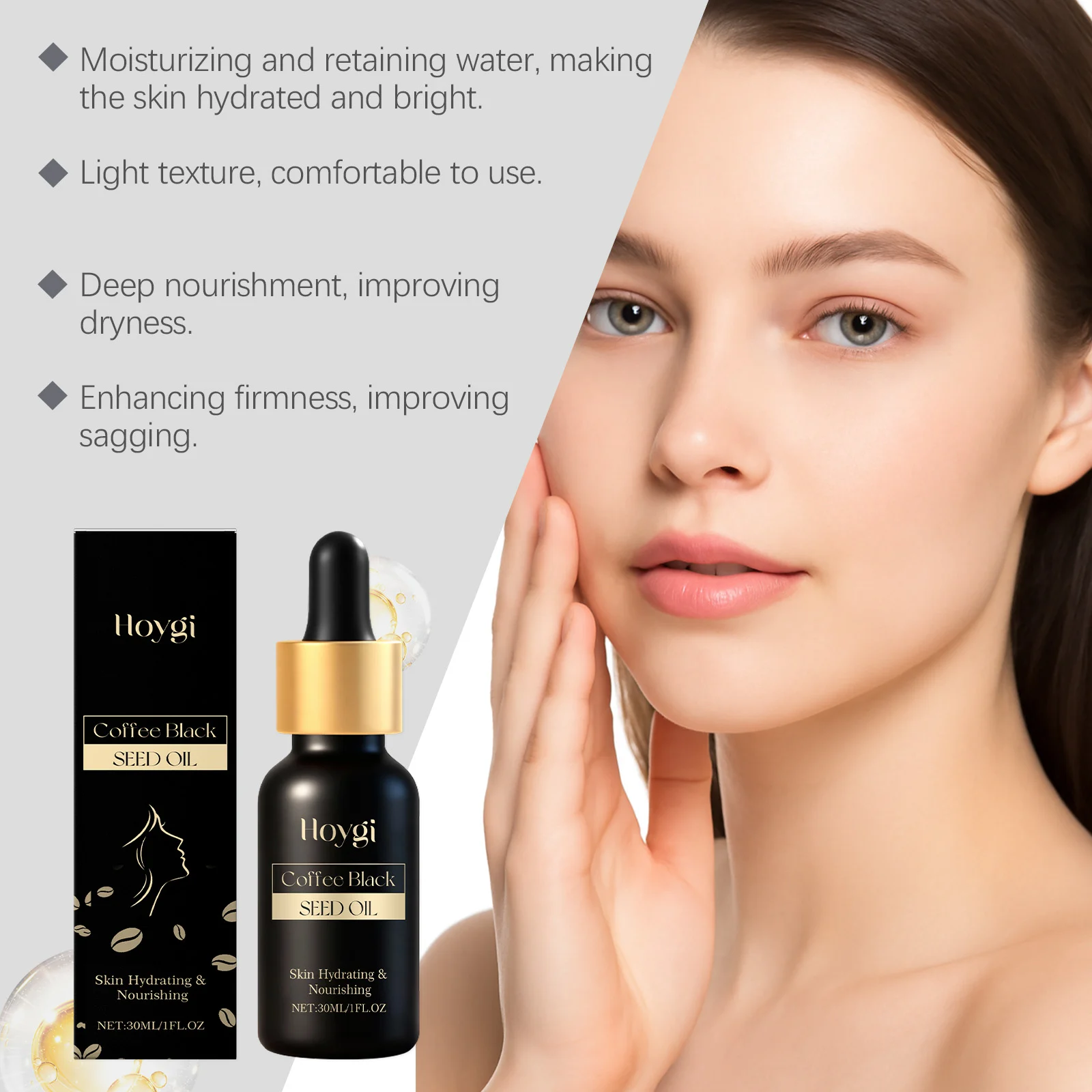 Coffee and Black Seed Oil Facial Serum 30ml for Hydration, Firming, and Daily Nourishment 6 coffee black seed oil facial serum 30ml der 6um6m7jw desc 6