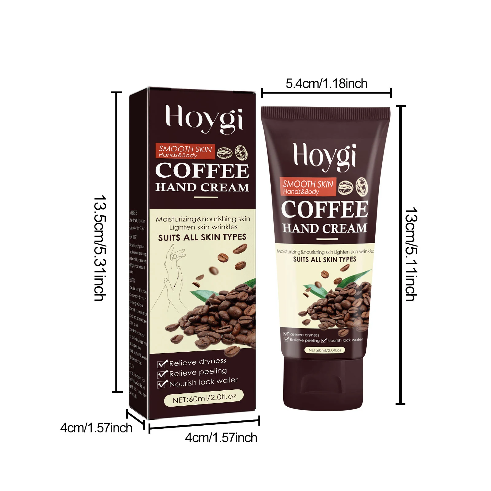 Hoygi Coffee Hand Cream for Hands & Body, Moisturizing, Nourishing, Lightens Wrinkles 1 coffee hand cream cih guq63jqc desc 1
