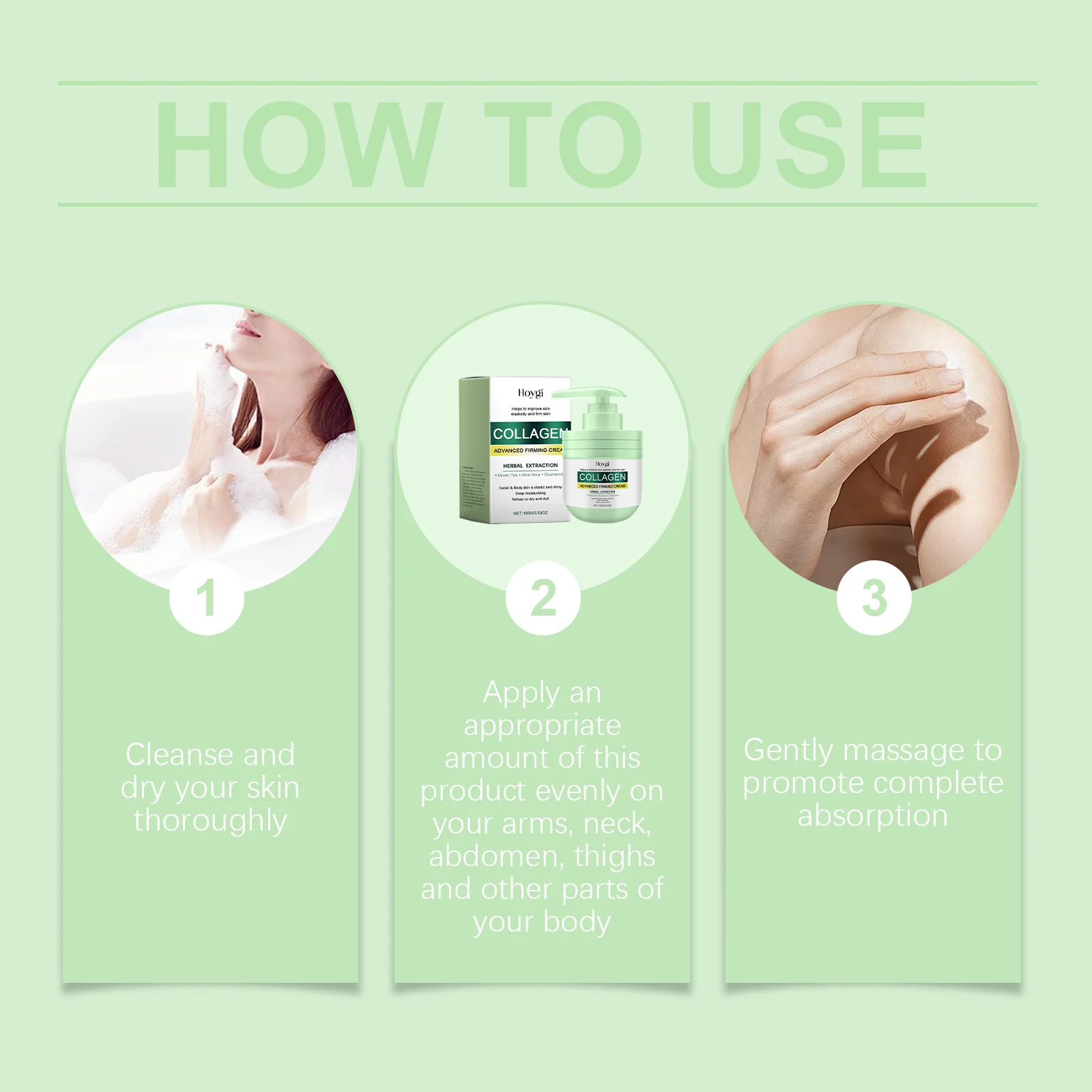 Collagen Body Cream 100g Firming & Moisturizing Cream for All Skin Types 4 collagen body cream 100g firming moisturizing cih d4y2t5ra desc 4