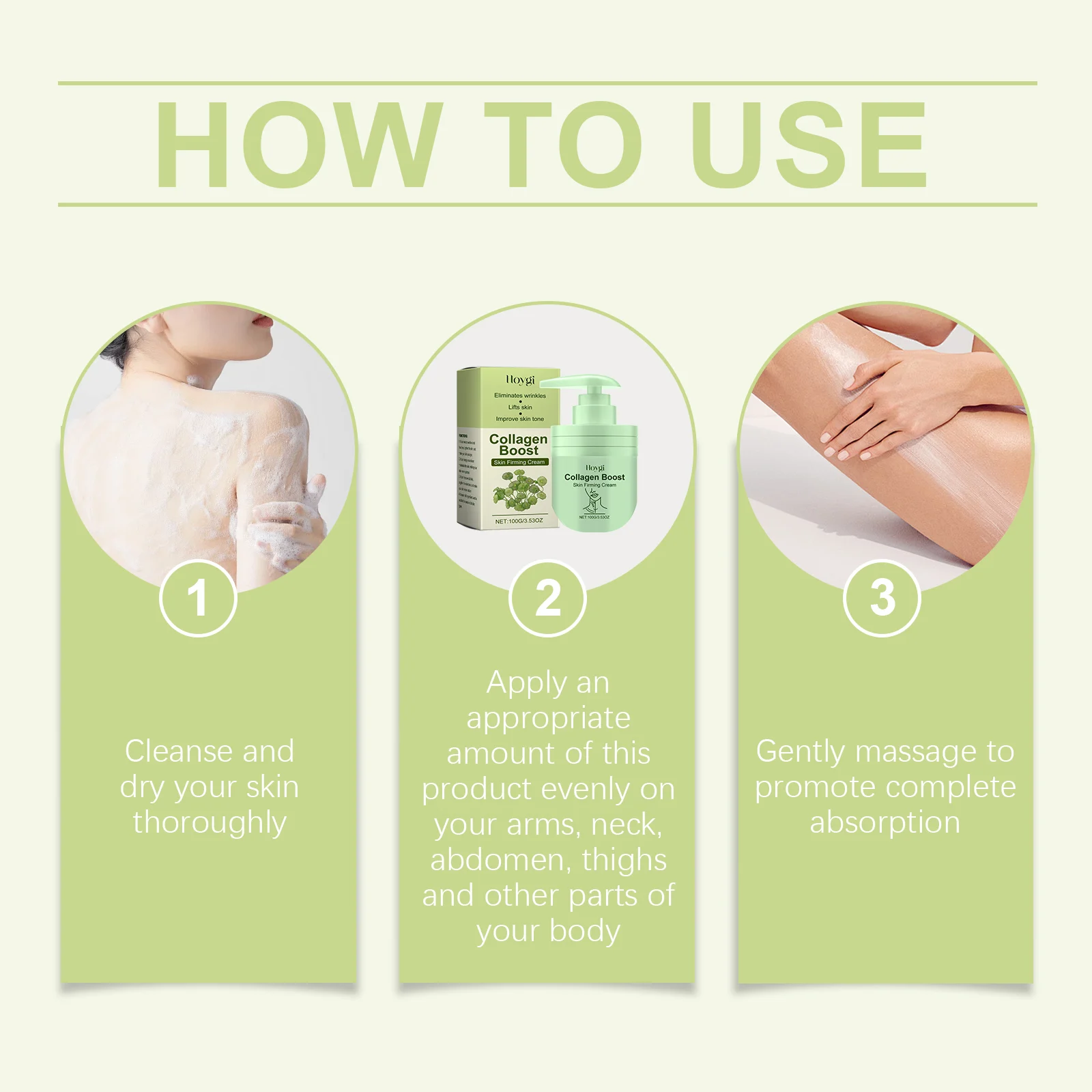 Hoygi Collagen Body Cream - Moisturizing, Firming & Hydrating Skin Care for Smooth Skin 4 collagen body cream cih v7m6ct7q desc 4