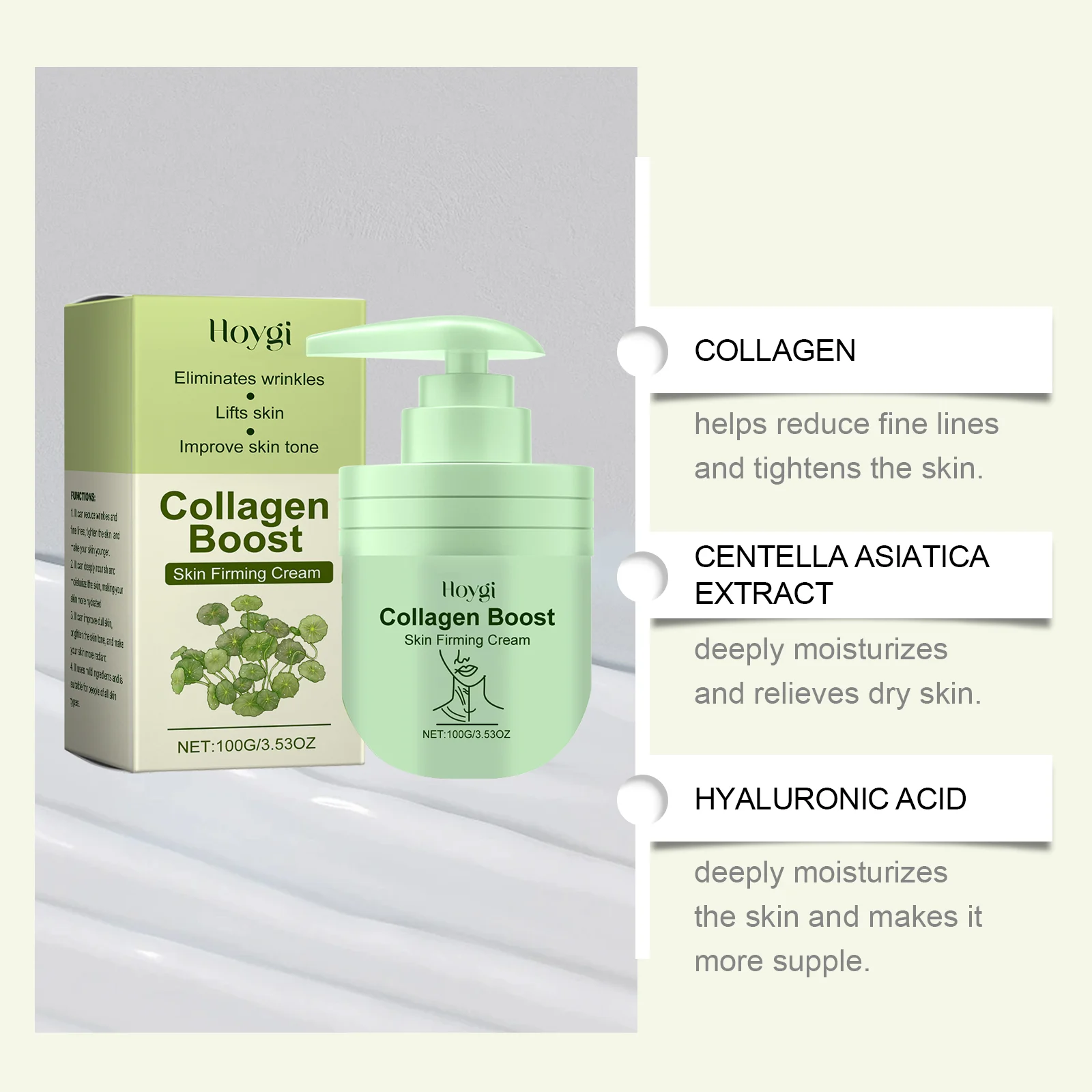 Hoygi Collagen Body Cream - Moisturizing, Firming & Hydrating Skin Care for Smooth Skin 5 collagen body cream cih v7m6ct7q desc 5