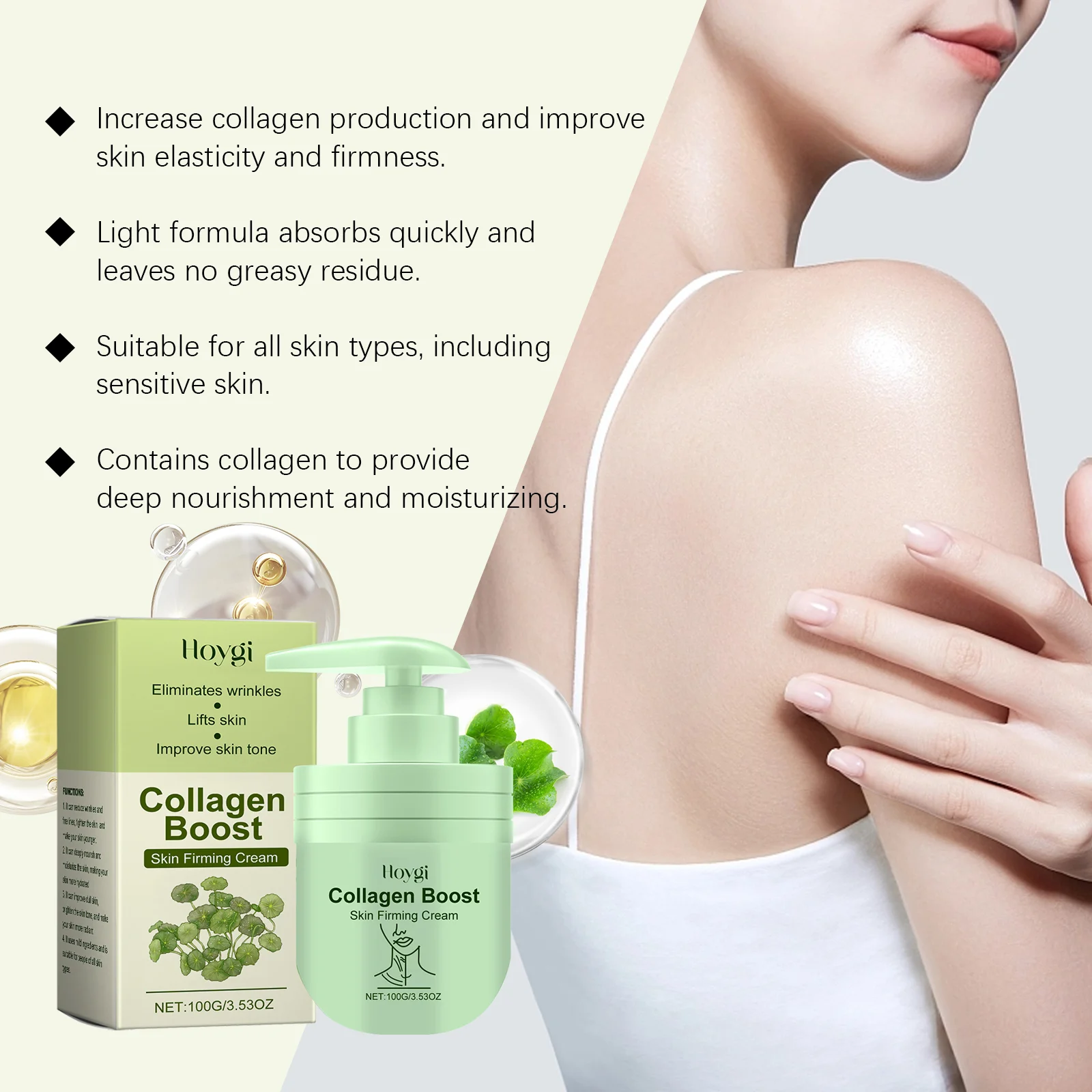 Hoygi Collagen Body Cream - Moisturizing, Firming & Hydrating Skin Care for Smooth Skin 8 collagen body cream cih v7m6ct7q desc 8