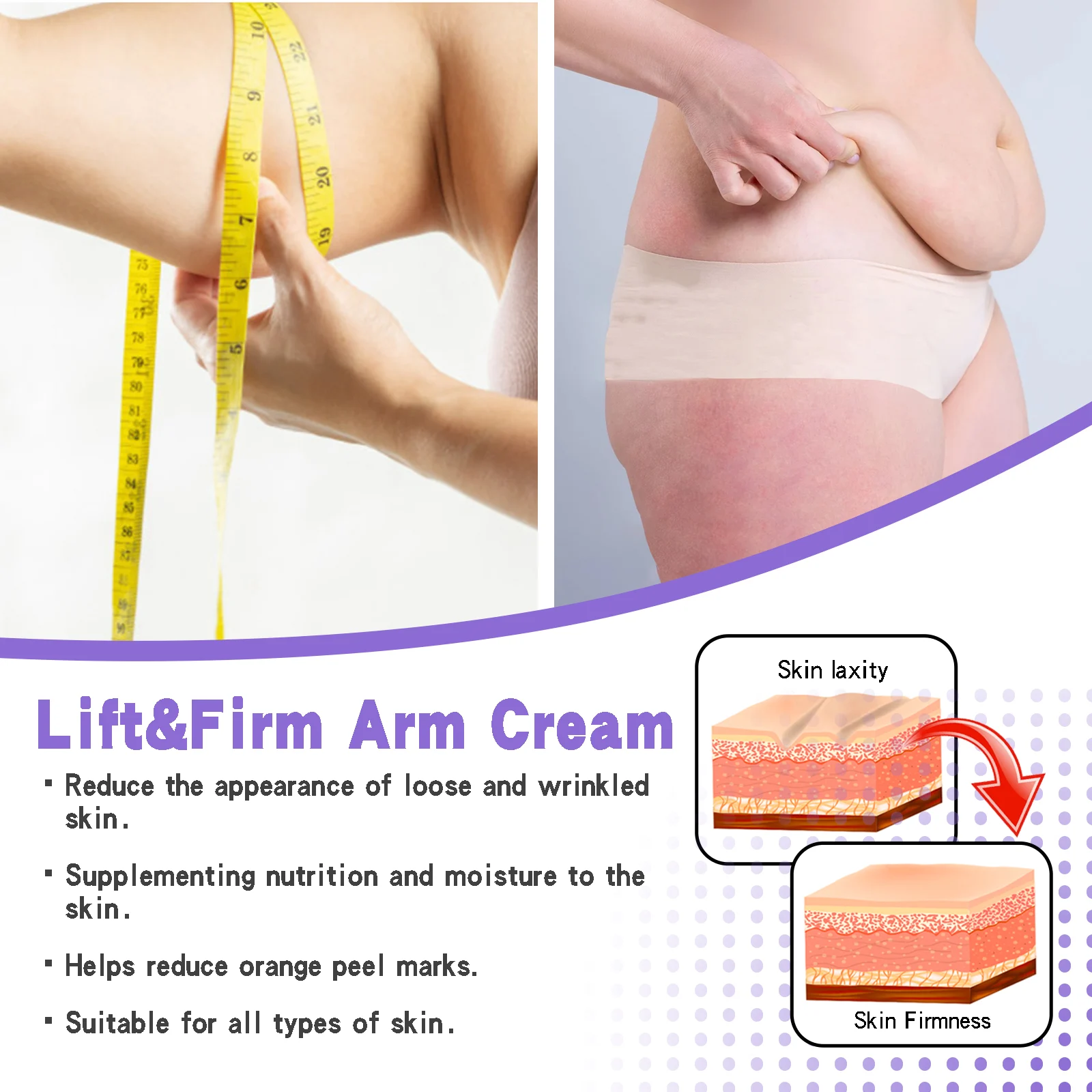 Collagen Body Cream Lift & Firm Anti-Cellulite Moisturizing Skin Tightening 100ml 4 collagen body cream lift firm anti cellulite 100ml cih bkhhb35t desc 4