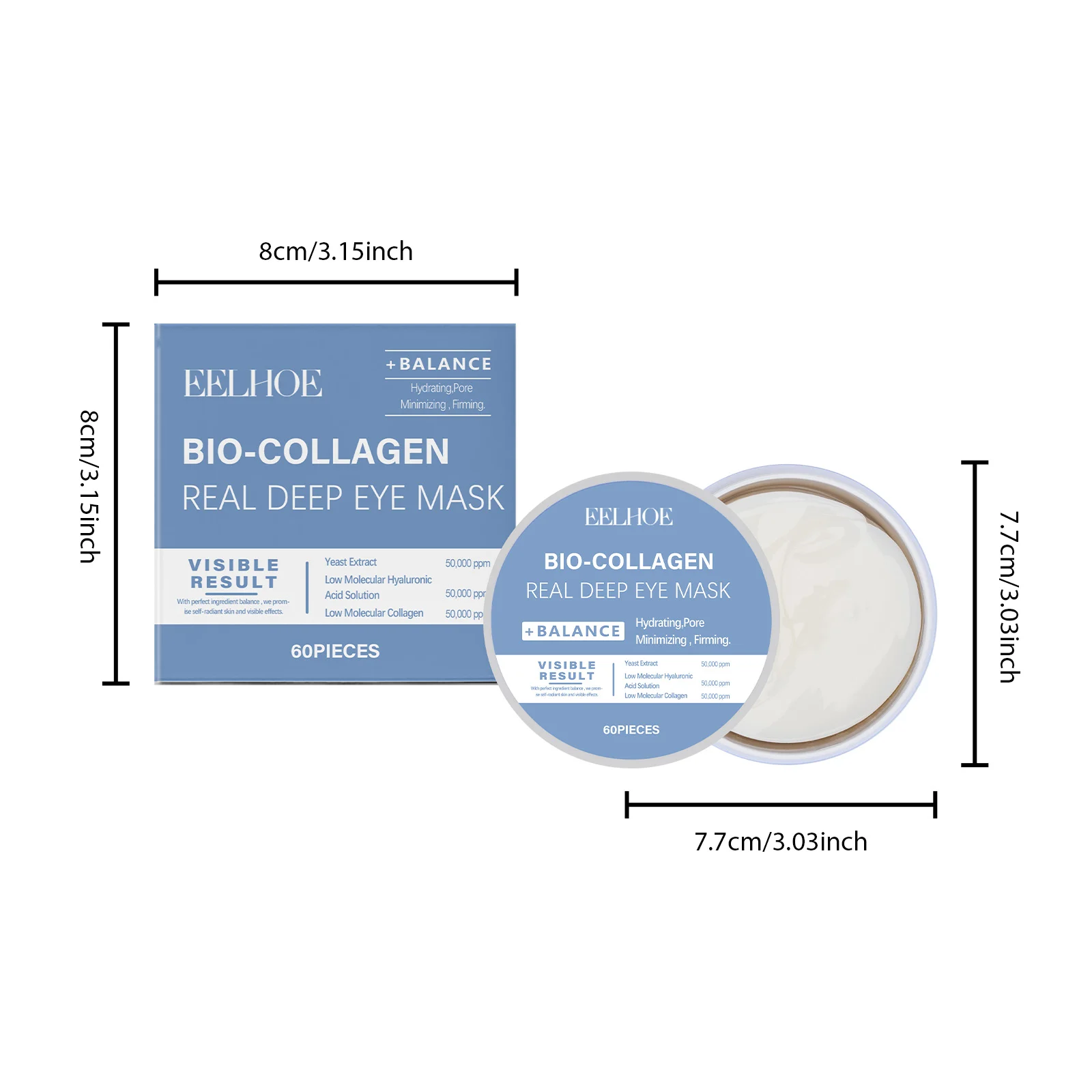 Collagen Eye Mask 60 Pieces Hydrating Firming Anti-Aging Under Eye Patches 1 collagen eye mask 60 pieces hydrating firming cih a9x2z58r desc 1