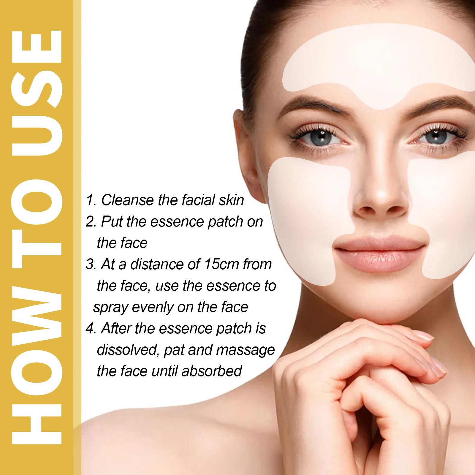 Collagen Facial Mask Patches Set Forehead & Cheek Anti-Wrinkle Soluble Firming Essence Treatment 7 collagen facial mask patches forehead cheek anti wrinkle solvable essence cih 2rzkfa52 desc 7