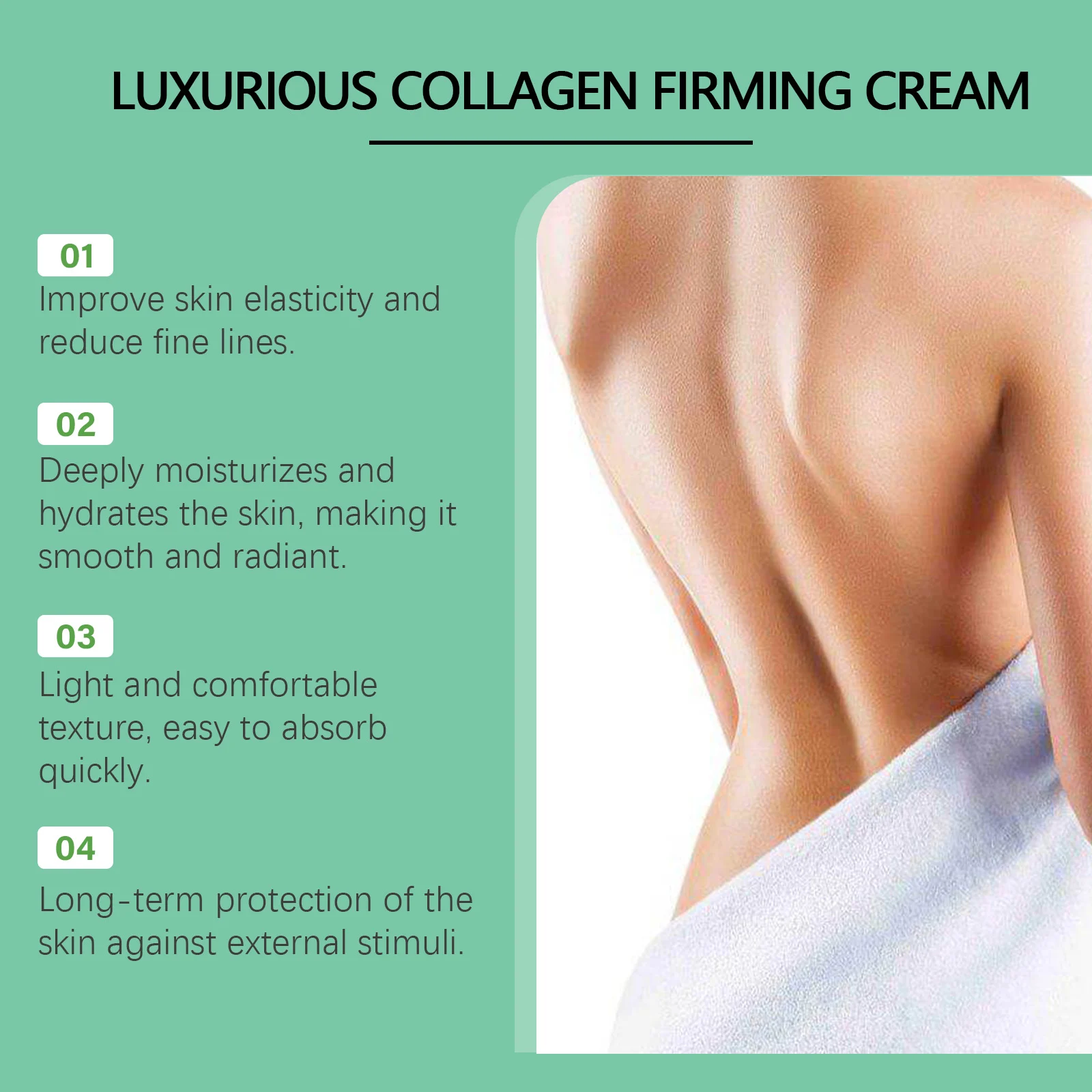 Collagen Firming Body Cream 100g with Hyaluronic Acid & Niacinamide for Deep Moisturizing & Anti-Aging 11 collagen firming body cream 100g cih yxebxz2s desc 11