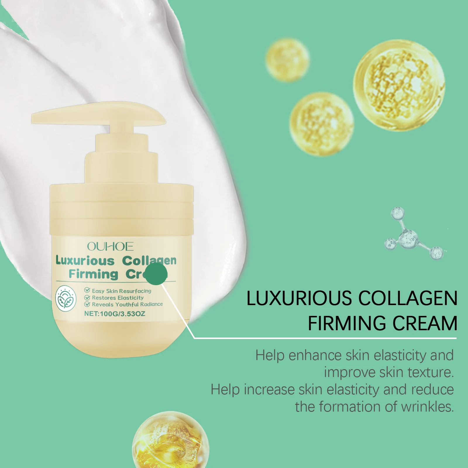 Collagen Firming Body Cream 100g with Hyaluronic Acid & Niacinamide for Deep Moisturizing & Anti-Aging 7 collagen firming body cream 100g cih yxebxz2s desc 7