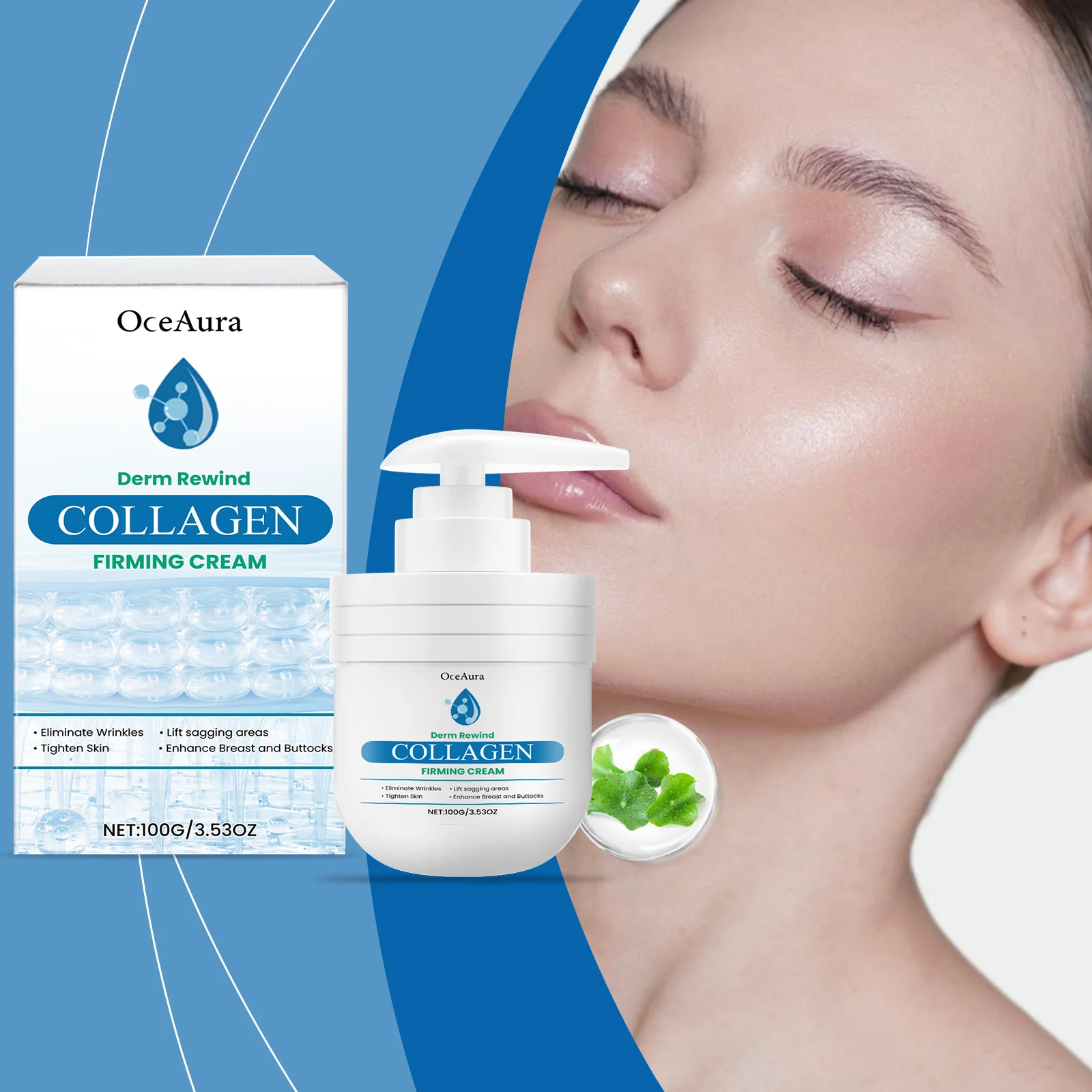 Collagen Firming Cream for Body 100g Skin Elasticity Moisturizing Anti-Wrinkle Lifting Tightening 2 collagen firming cream 100g cih egf42zsb desc 2