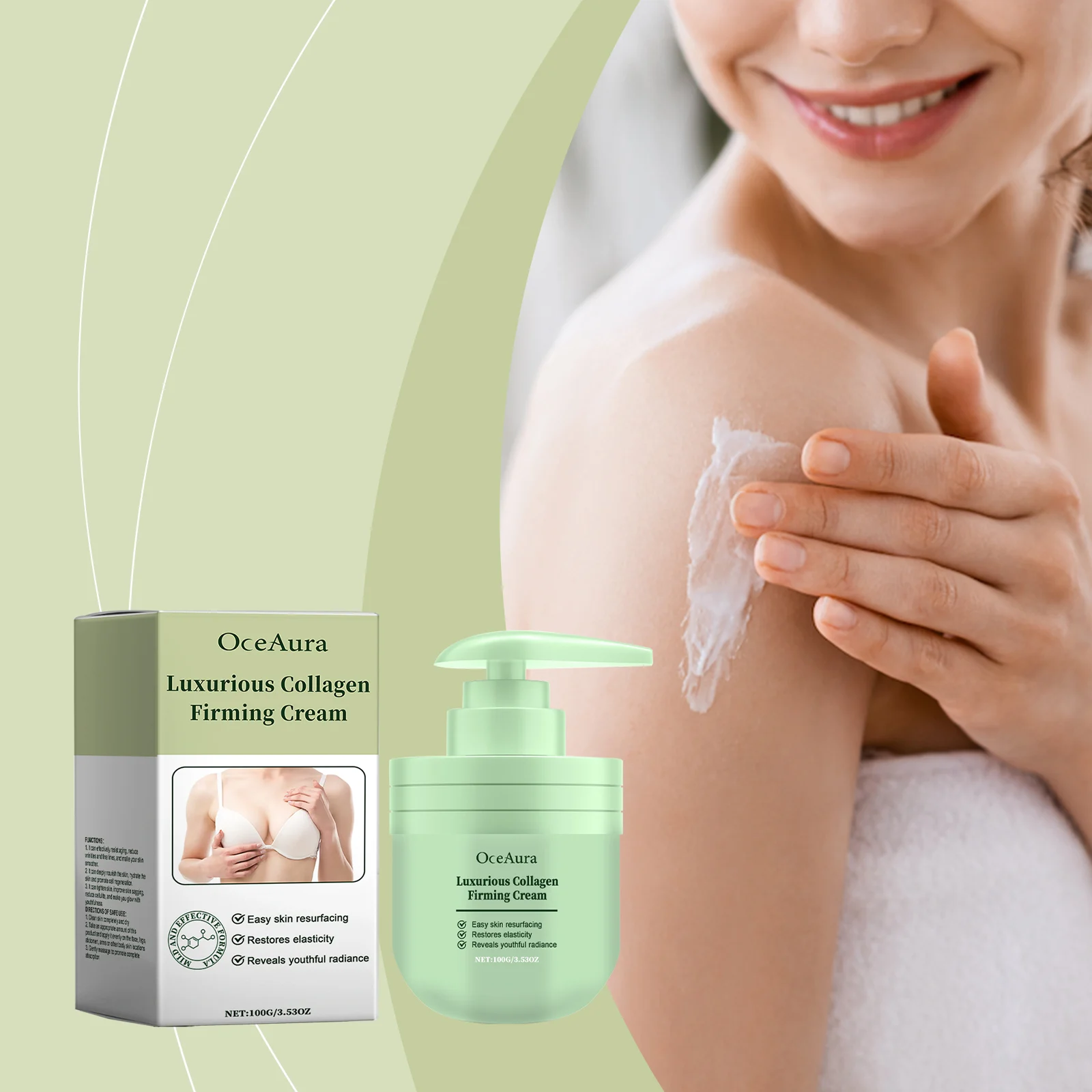 Collagen Firming Cream 100g for Hydration, Tightening & Anti-Wrinkle Body Care 2 collagen firming cream 100g cih nc8r4hfj desc 2