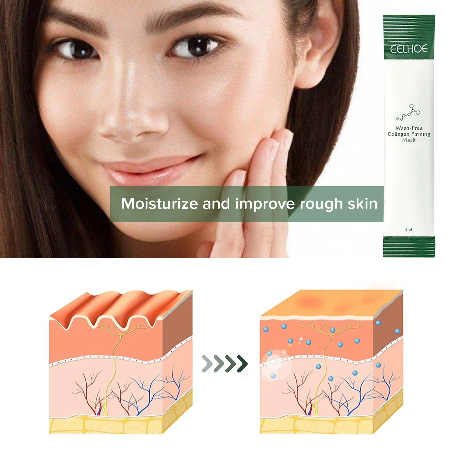 Overnight Sleeping Mask Collagen Firming Hydrogel Mask for Wrinkles & Hydration 4ml 5 collagen firming overnight sleeping mask 4ml cih vv5ym9z7 desc 5