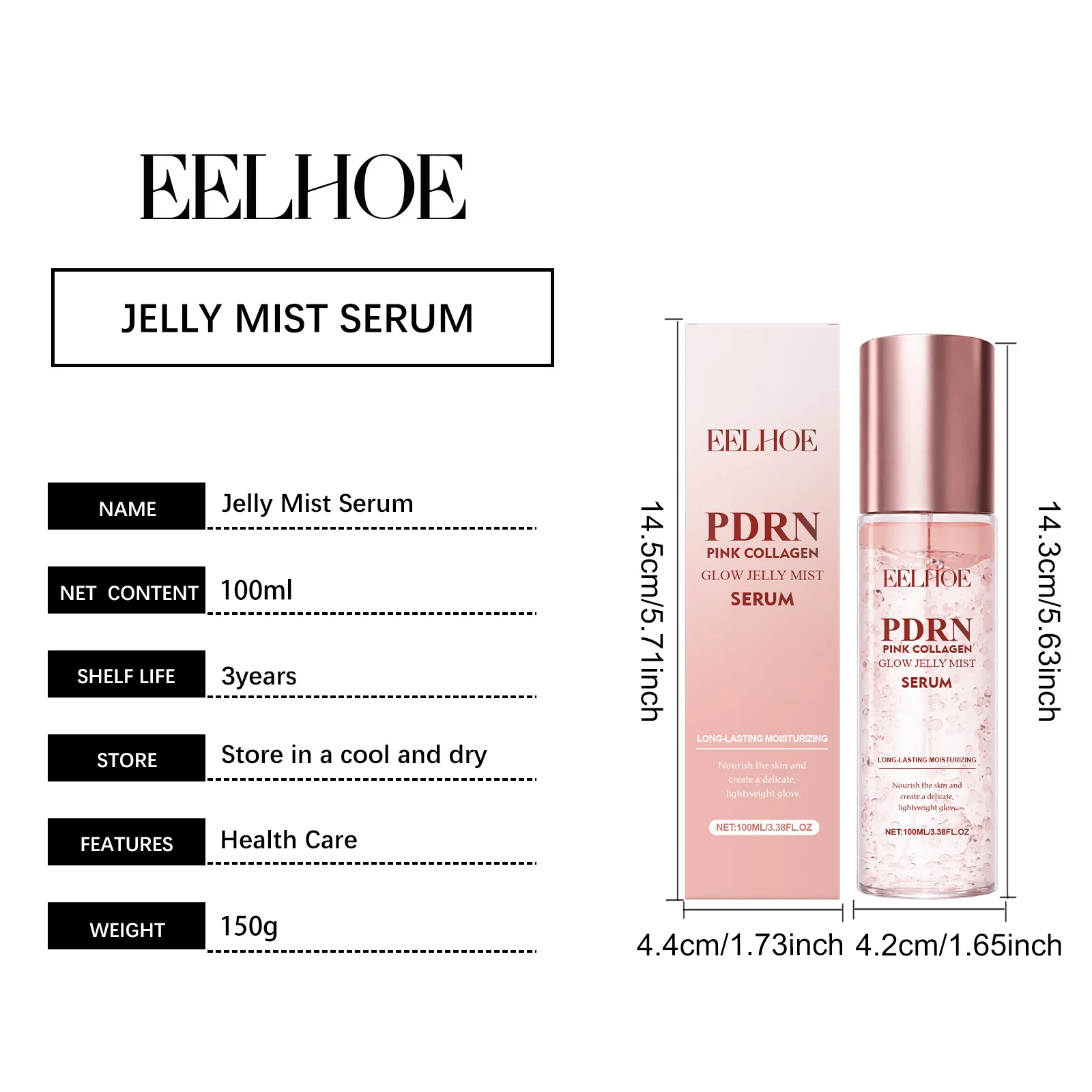 Collagen Glow Jelly Mist Serum 100ml Hydrating Face Spray for Brightening & Smoothness 1 collagen glow jelly mist serum 100ml der z3cnph9h desc 1