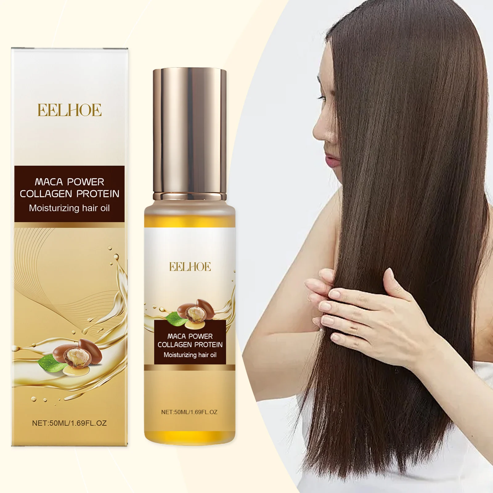 Collagen Hair Oil 50ml Deep Nourishing Repair Lightweight Non-Greasy Treatment 2 collagen hair oil 50ml deep nourishing repair cih 7753k7es desc 2