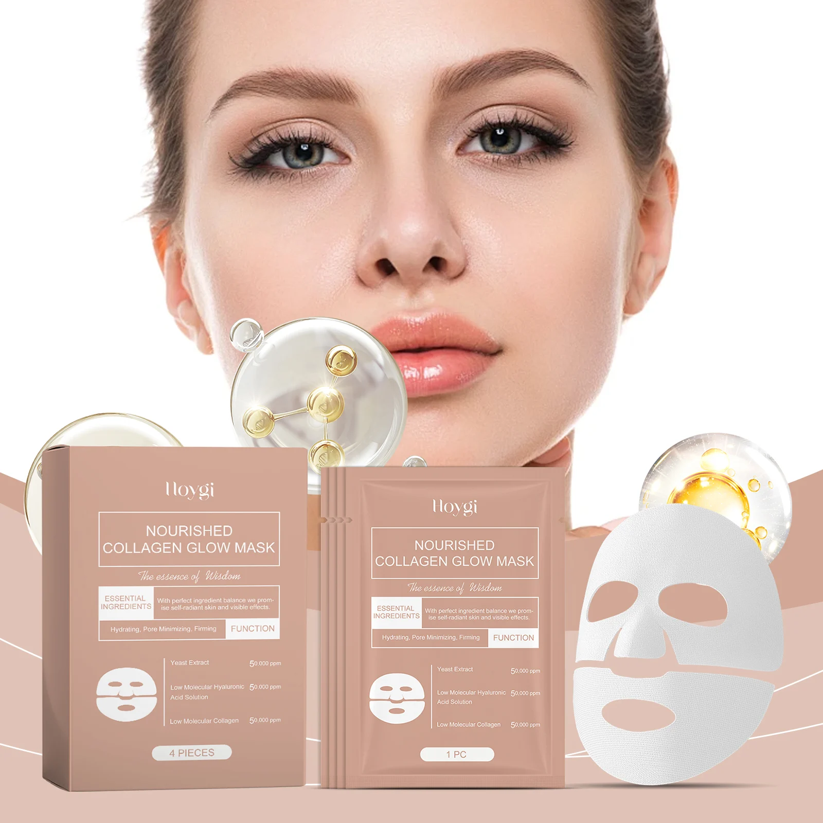 Collagen Hydrating Face Mask Deep Moisturizing Pore Minimizing Firming 4pcs 2 collagen hydrating face mask deep moisturizing 4pcs cih pzd9mzmf desc 2