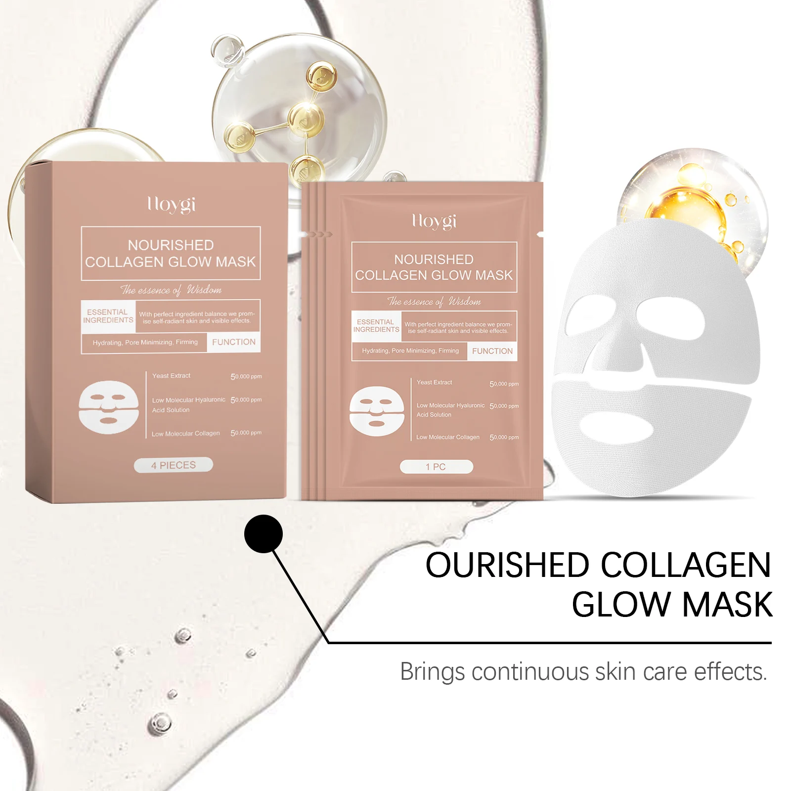 Collagen Hydrating Face Mask Deep Moisturizing Pore Minimizing Firming 4pcs 7 collagen hydrating face mask deep moisturizing 4pcs cih pzd9mzmf desc 7