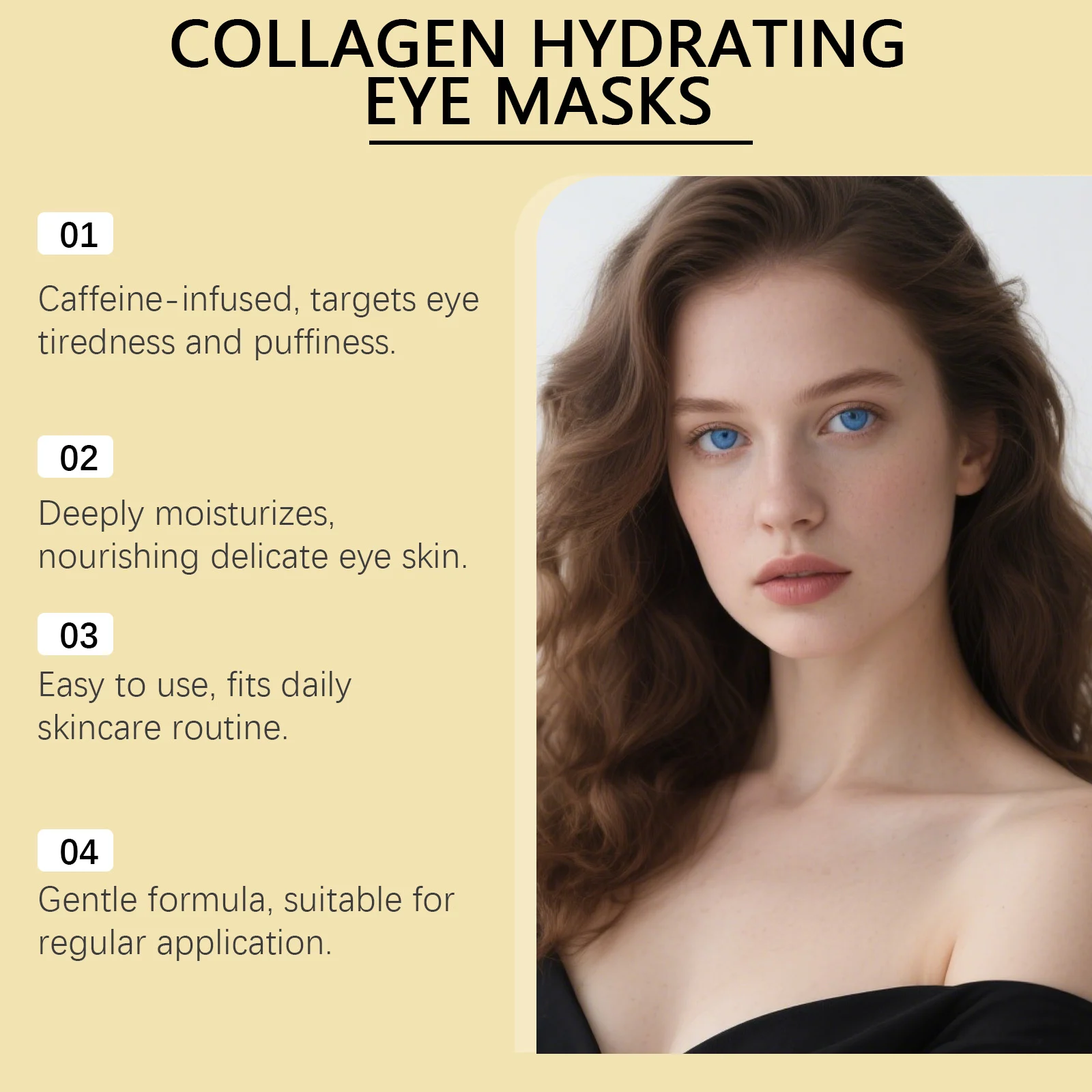Collagen Hydrating Gold Eye Masks for Moisturizing & Revitalizing Puffy Eyes - 10 Patches 7 collagen hydrating gold eye masks 10 patches der sz4rayxz desc 7