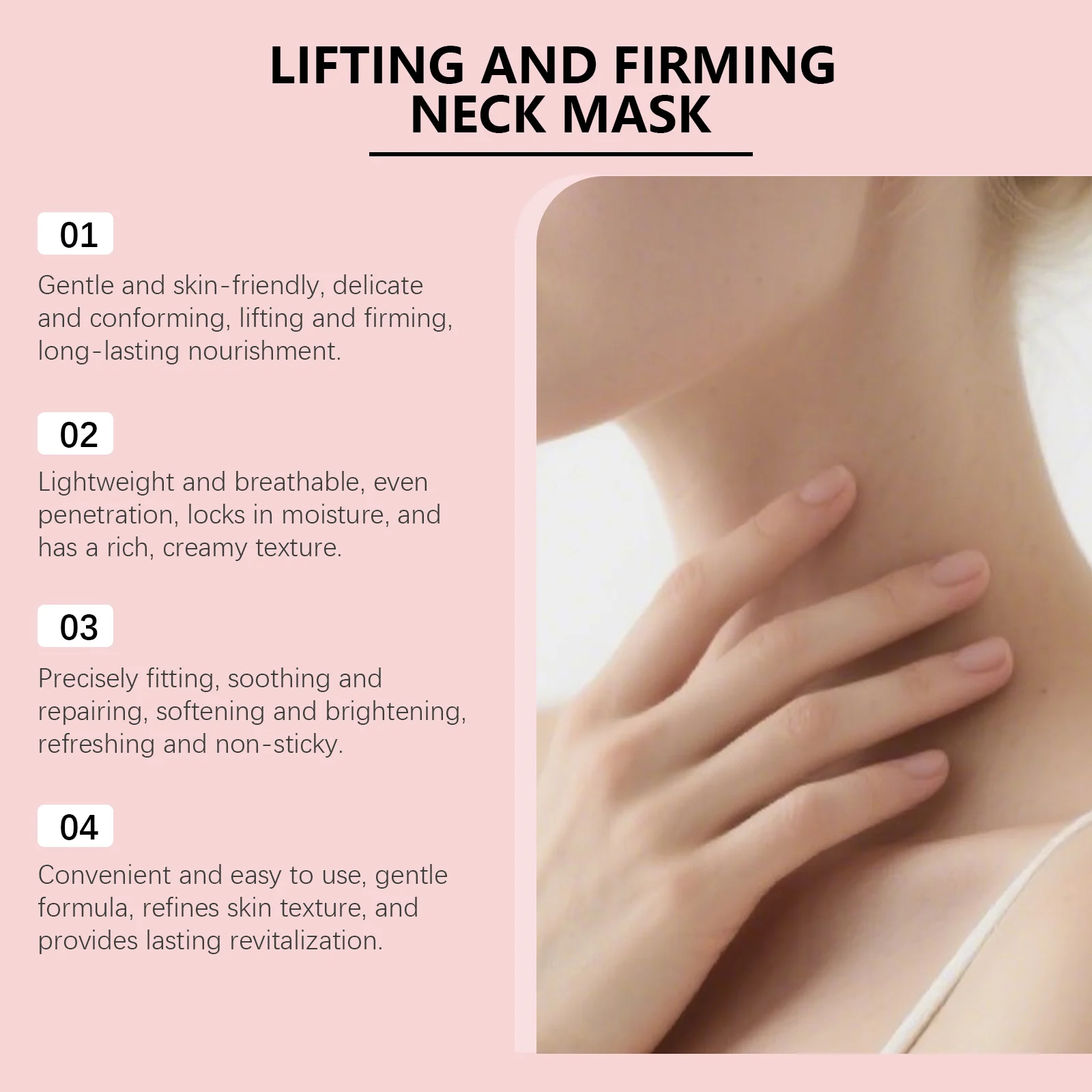 Collagen Neck Mask Hydrating Firming Anti-Aging Skin Care 4pcs 9 collagen neck mask hydrating firming 4pcs cih hmx35ay3 desc 9