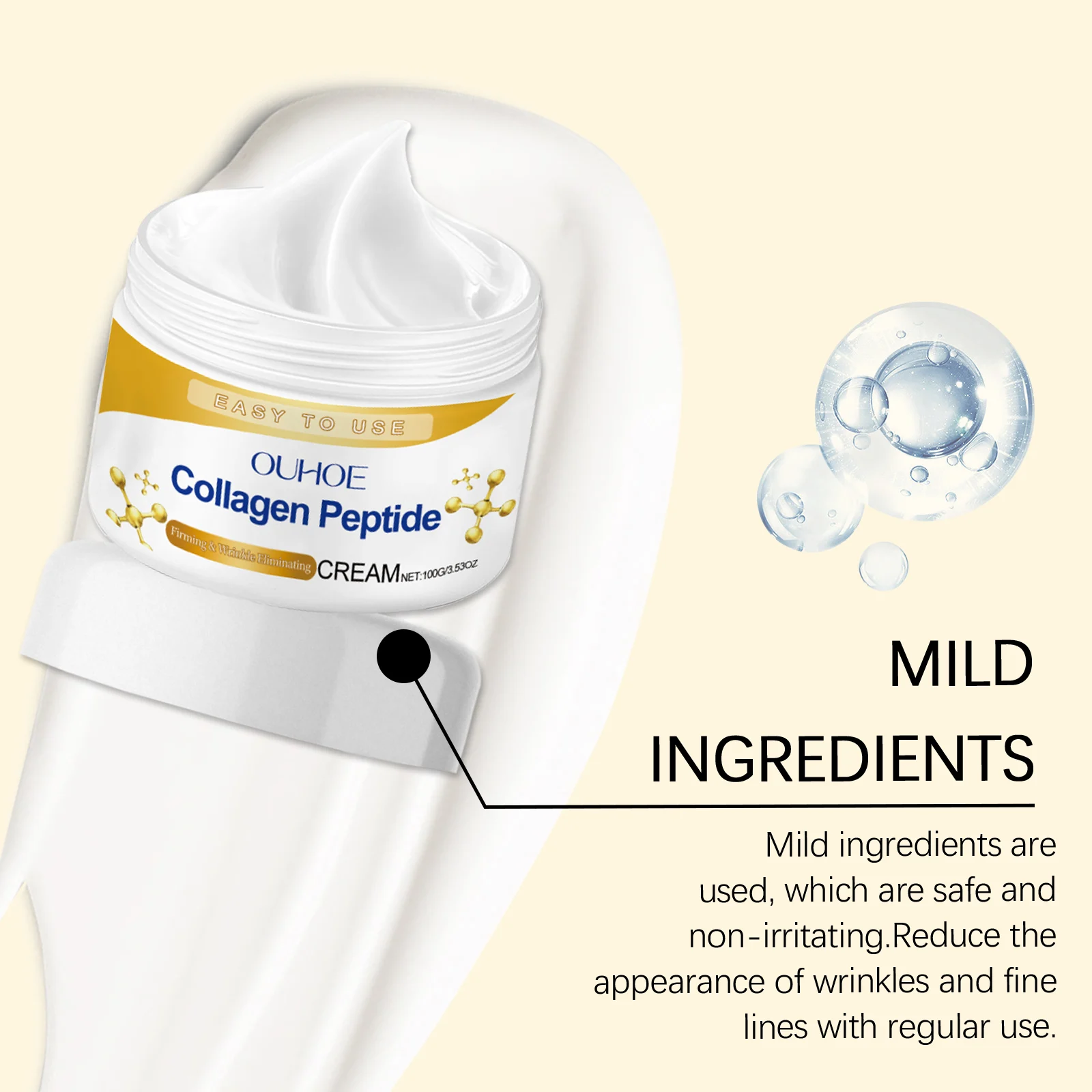 Collagen Peptide Firming Moisturizer 100g for Wrinkle Reduction and Deep Hydration 7 collagen peptide firming moisturizer 100g cih pwfav6ep desc 7
