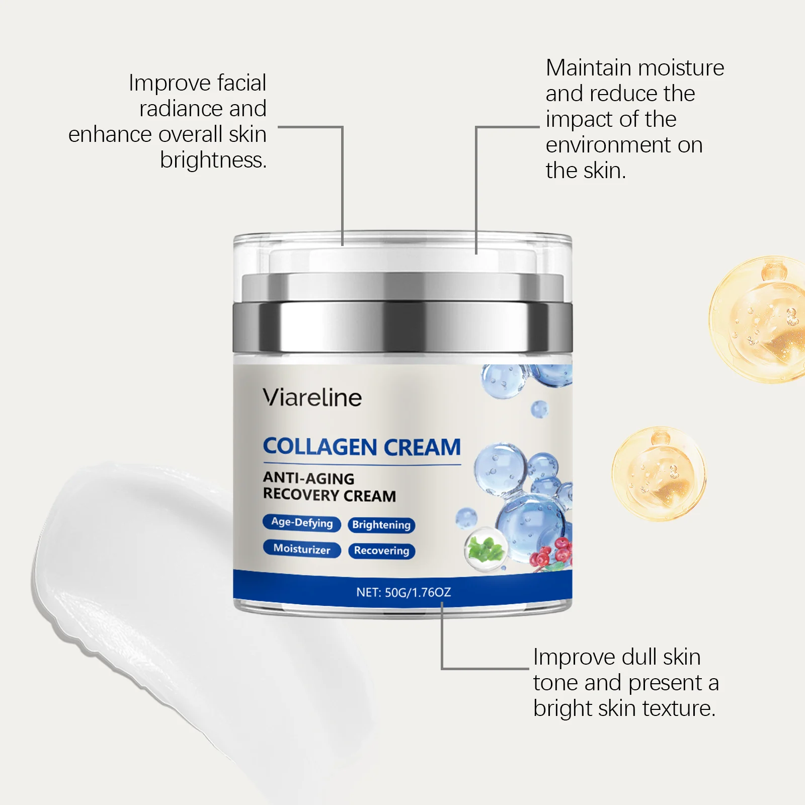 Collagen Repair Face Cream 50g for Deep Nourishing, Moisturizing, and Skin Tightening 6 collagen repair face cream 50g cih hdnrt2xn desc 6