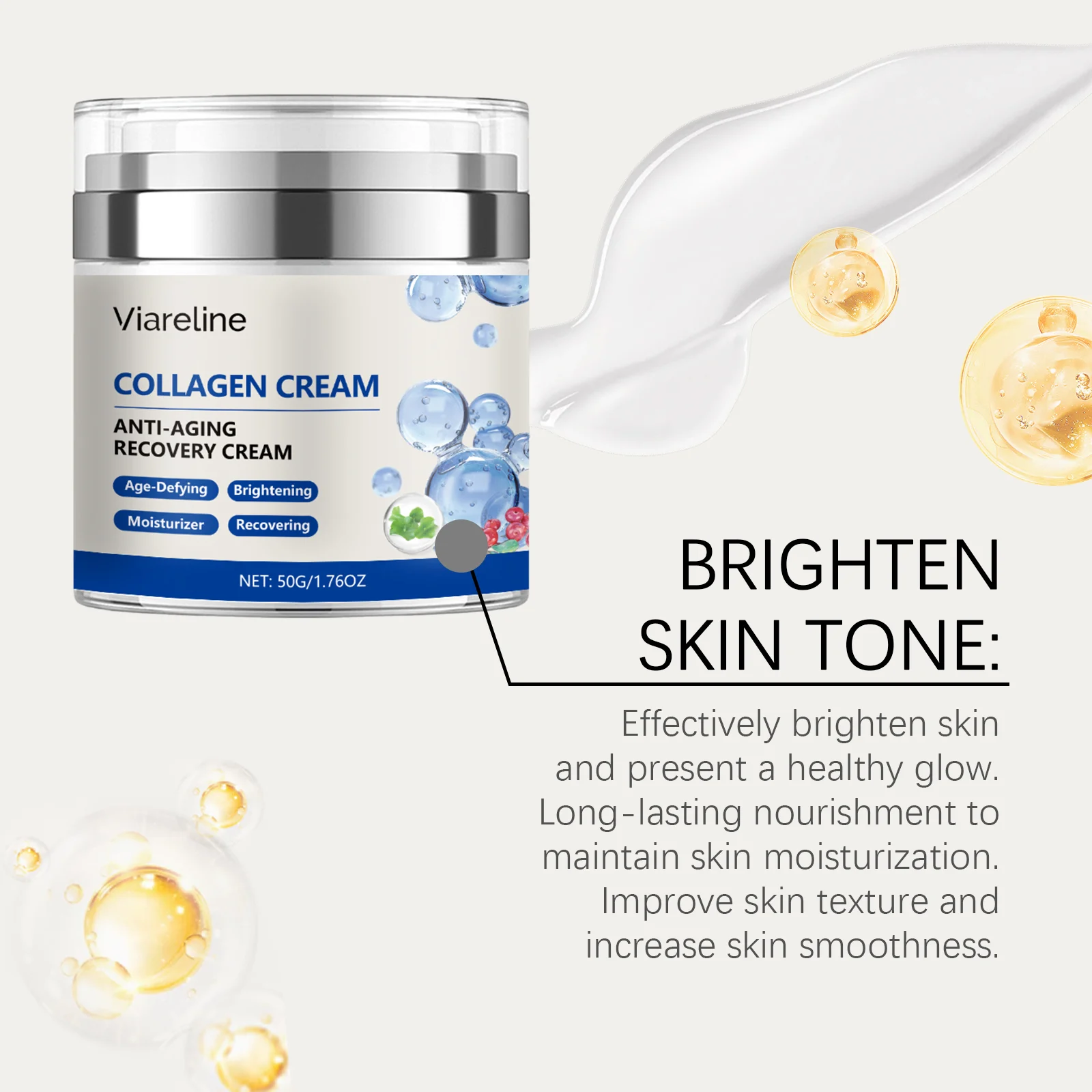 Collagen Repair Face Cream 50g for Deep Nourishing, Moisturizing, and Skin Tightening 7 collagen repair face cream 50g cih hdnrt2xn desc 7