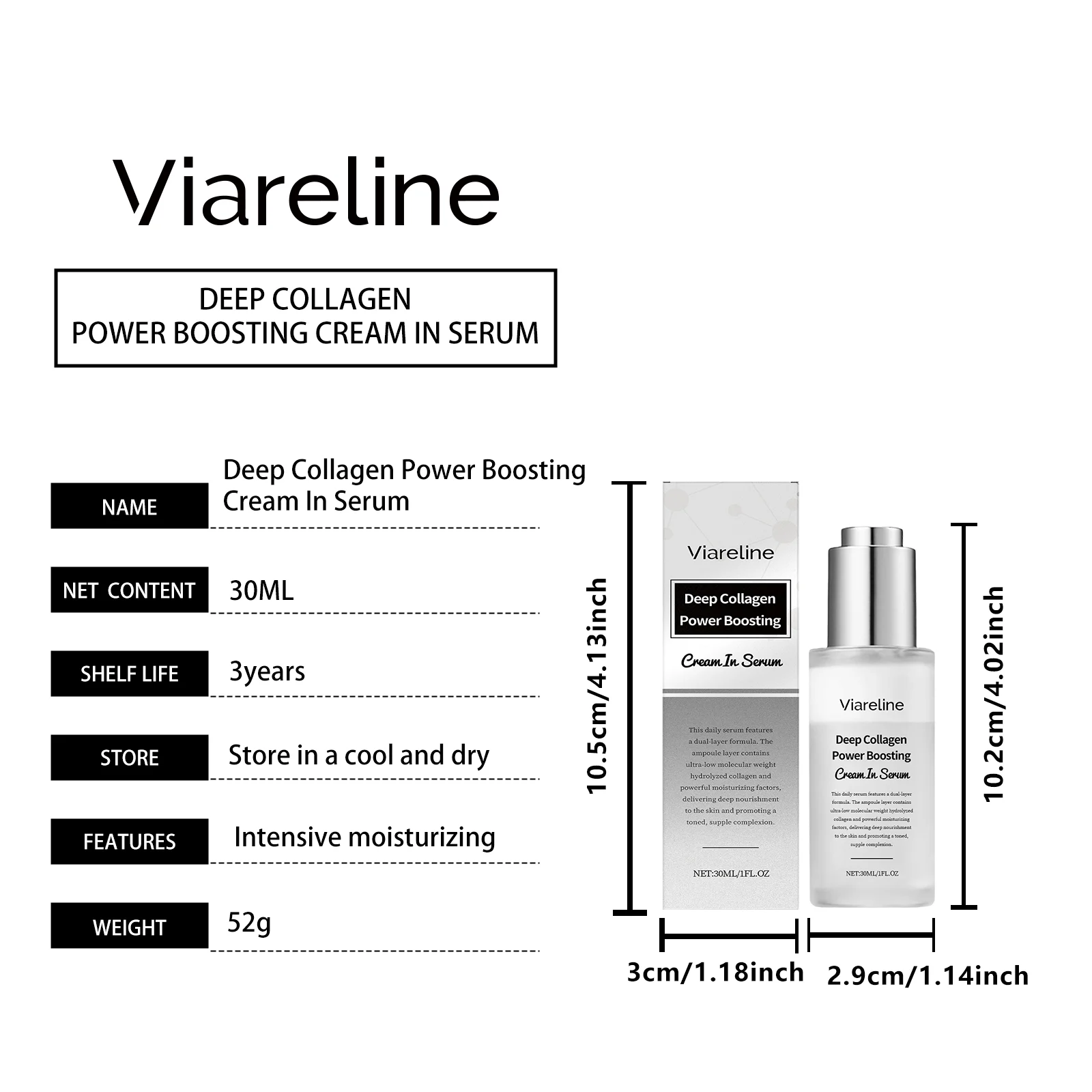 Collagen Serum 30ml Deeply Moisturizing Face Treatment for Firmer Skin 1 collagen serum 30ml deep moisturizing face treatment cih j9jtqhaq desc 1