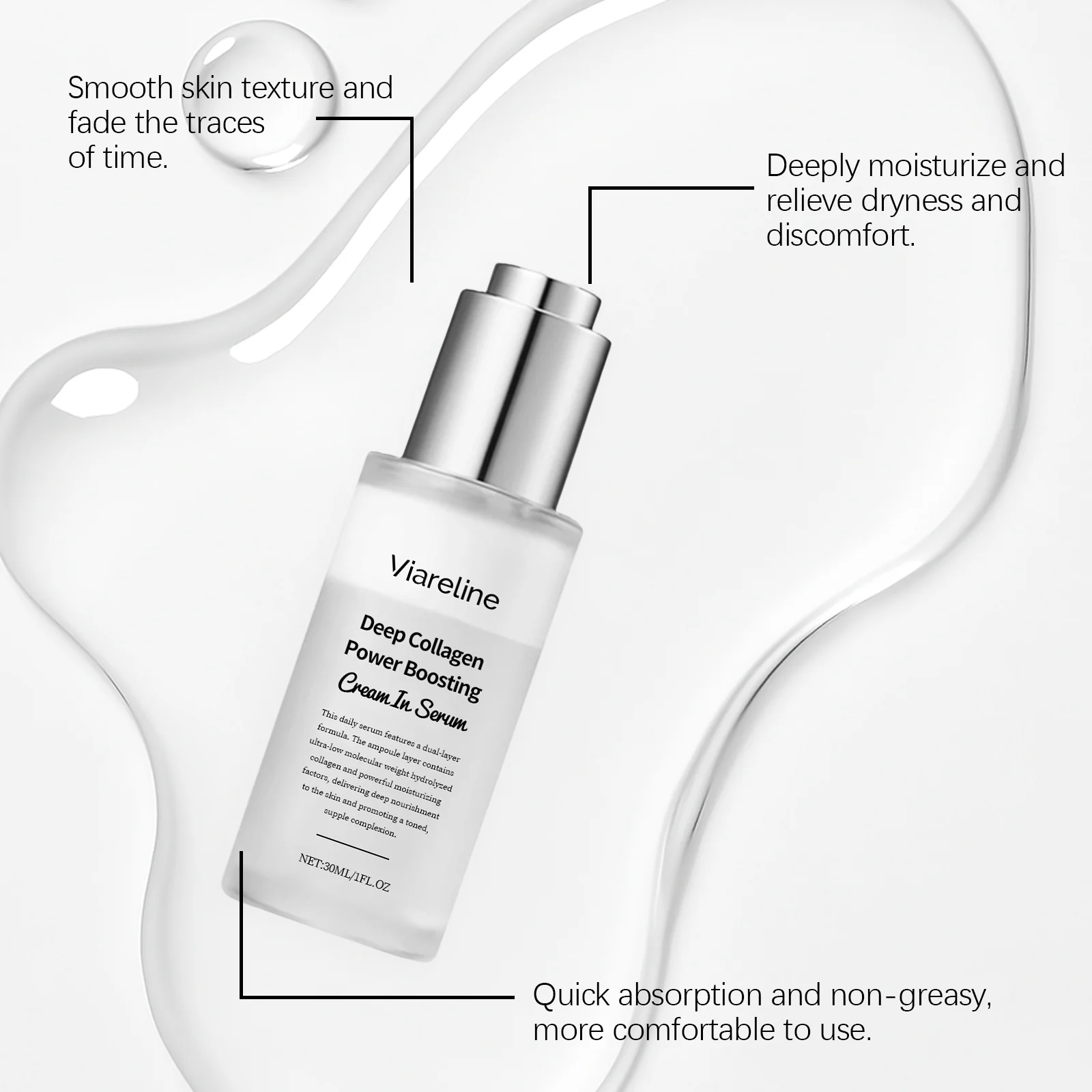 Collagen Serum 30ml Deeply Moisturizing Face Treatment for Firmer Skin 6 collagen serum 30ml deep moisturizing face treatment cih j9jtqhaq desc 6
