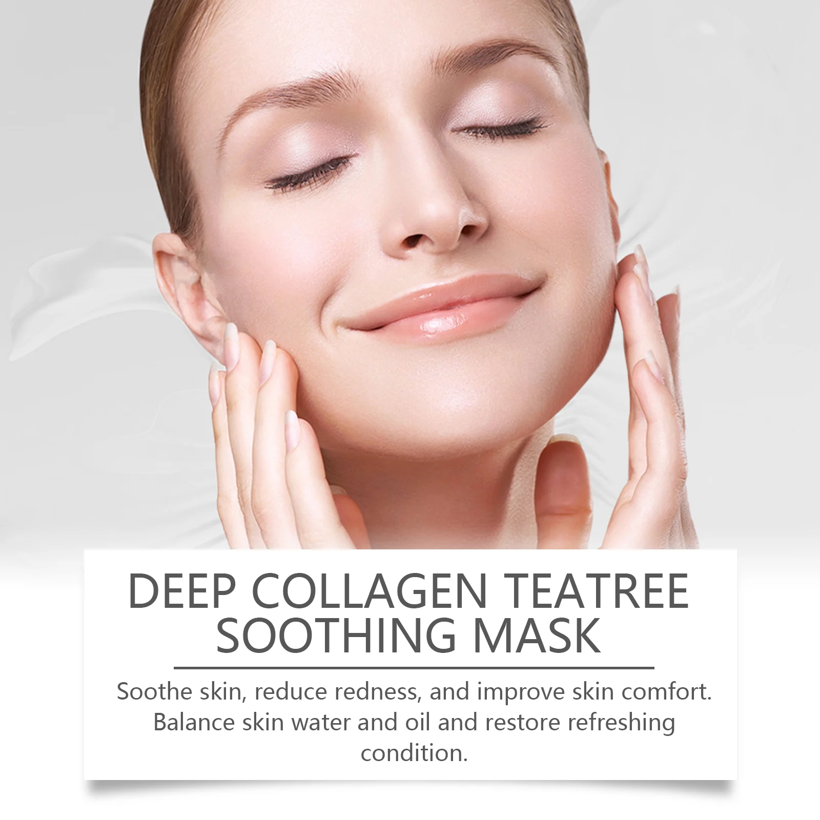 Hoygi Deep Collagen Tea Tree Soothing Hydrogel Mask for Face Moisturizing and Calming 7 collagen soothing mask sheet deep hydration firming cih 8ckezpzs desc 7